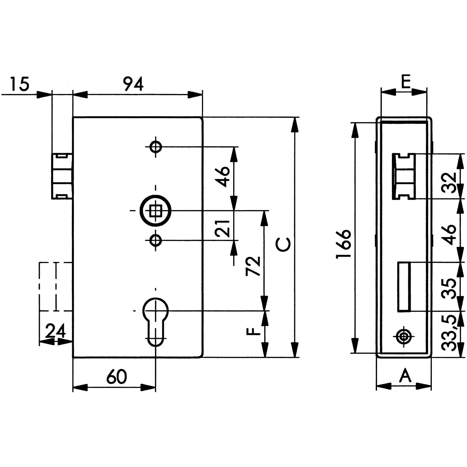 AMF 14159 Box Lock 140UNIG - 40