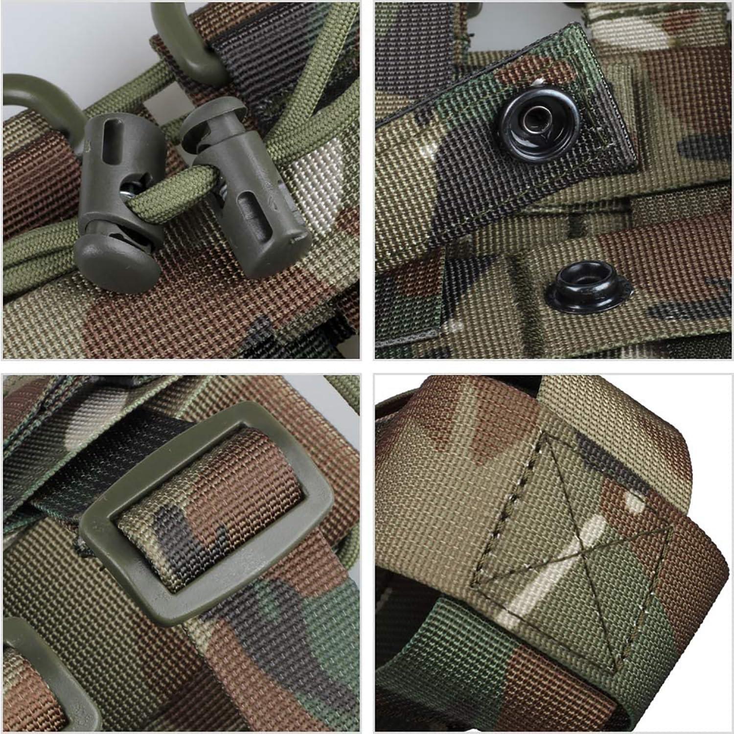 Tactical MOLLE Water Bottle Pouch - Adjustable Hydration Carrier for Hydro Flask, Nalgene & Contigo Bottles | Durable Weave Design Waist Pack | Perfect for Hiking, Camping & Outdoor Adventures