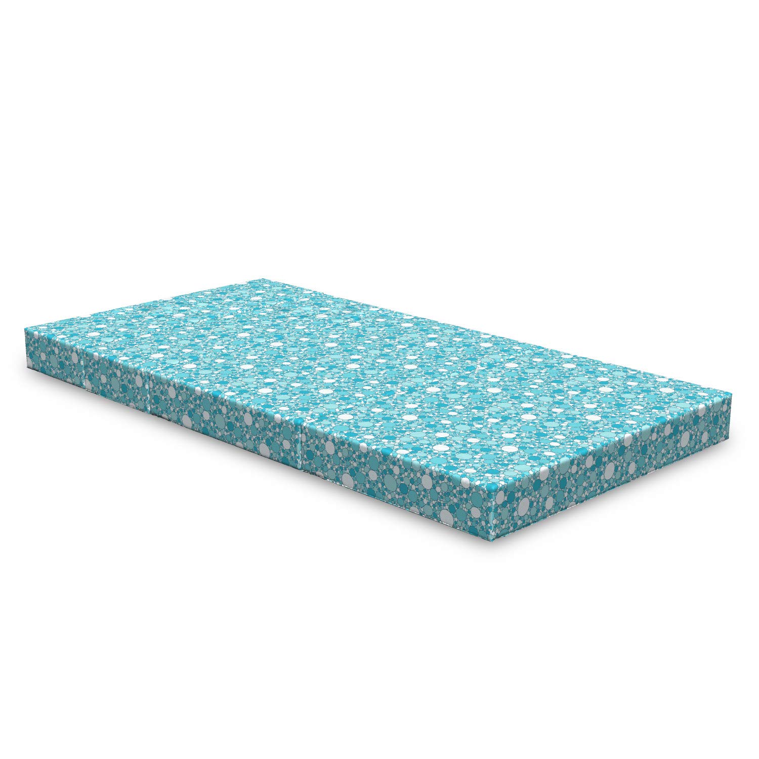Ambesonne Abstract Foldable Mattress - Modern Bubbles Pattern Twin Size 74.8