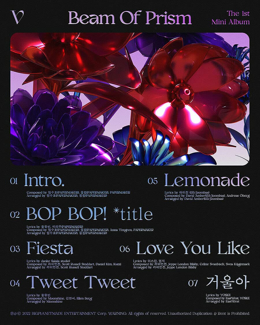 VIVIZ BEAM OF PRISM 1st Mini Album (TO + STAND 2 Ver SET) - 2 CDs, 2 Photo Books (56p each), 4 Group Photo Cards, 6 Photo Cards, 2 Folded Posters, 2 Lenticular Cards, 2 Post Cards | K-Pop Collectible for Fans, Gift Idea, Music Lovers