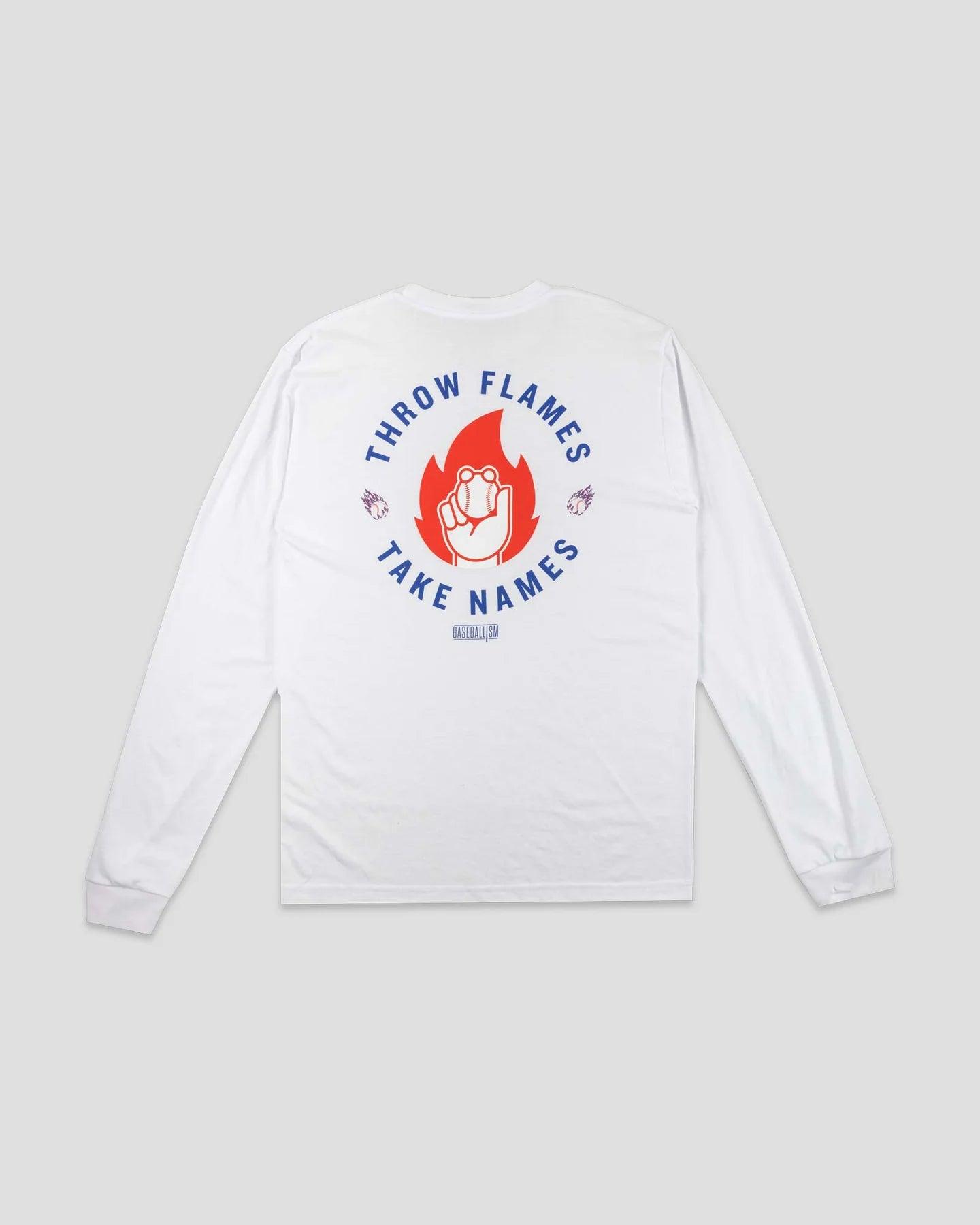 Baseballism Flame Thrower Long Sleeve Performance Shirt - Moisture Wicking & UV Protection for Baseball Training & Outdoor Sports