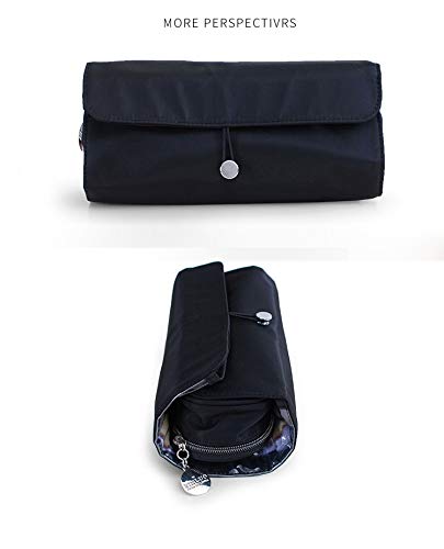 Waterproof Cosmetic Bag for Makeup Brushes - Travel Organizer & Rolling Pouch for Cosmetics Case - Perfect for Travel, Gym, and Daily Makeup Storage