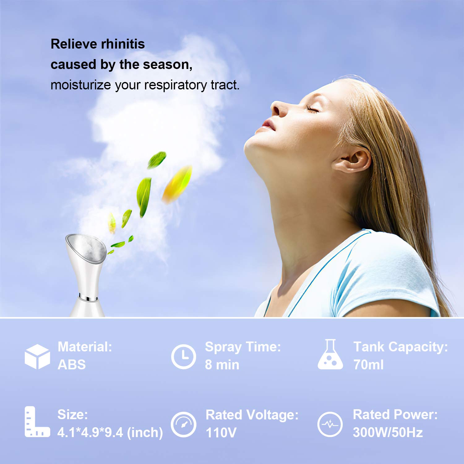 Nano Ionic Facial Steamer for Deep Cleaning & Moisturizing - Home Spa & Blackhead Removal Kit for Glowing Skin
