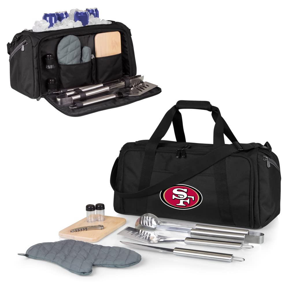 NFL BBQ Kit & Cooler Tote Set with Grill Tools and Picnic Accessories - Perfect for Tailgating, Camping, and Outdoor Parties