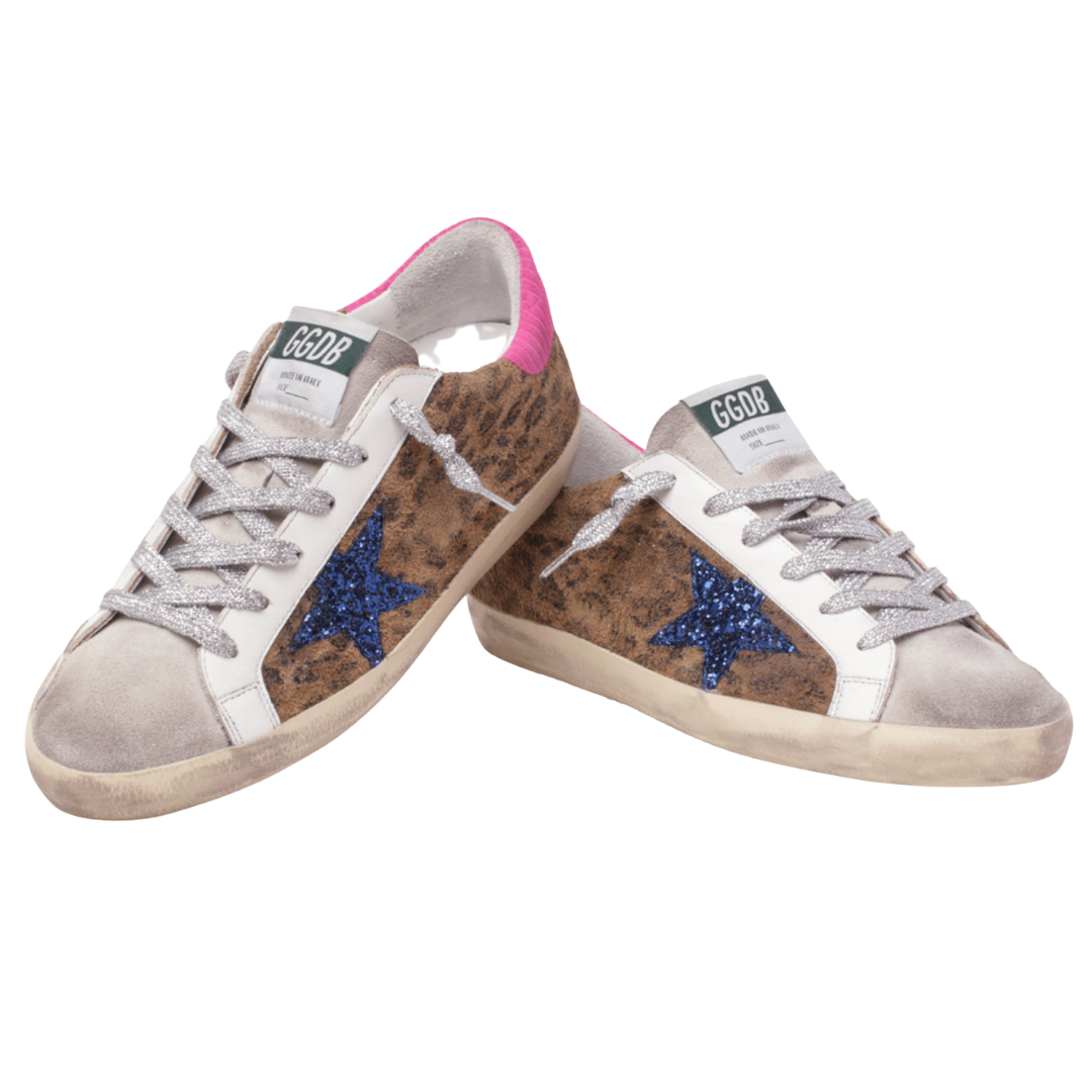 Adidas Suede Leopard Print Superstar Sneakers with Pink Laces - Women's Fashion Casual Shoes for Streetwear & Daily Outfits