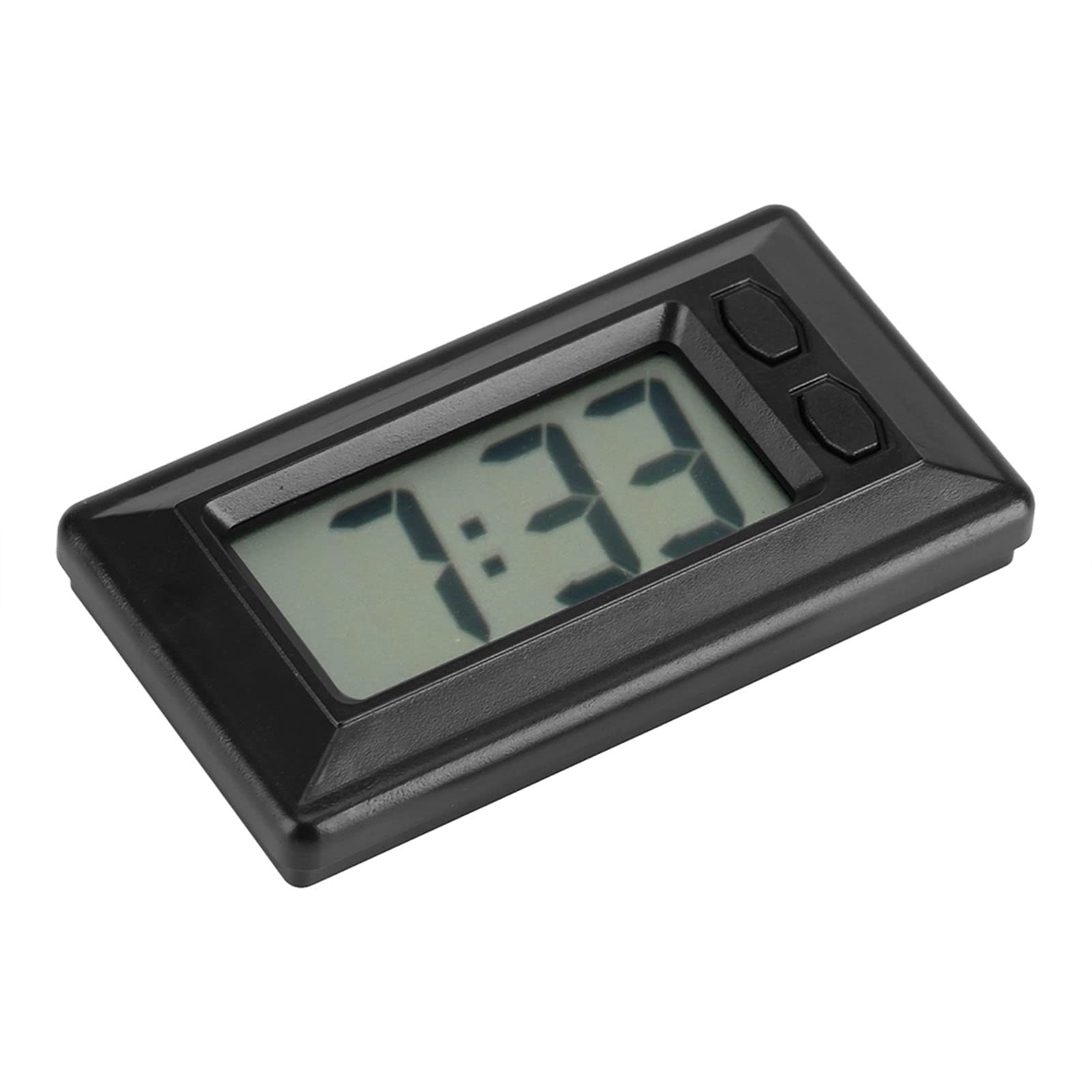 Digital Alarm Clock with Large LCD Display - Date & Time for Car Dashboard, Desk, Home - Portable with Adhesive Pad - Perfect for Office, Bedroom, Nightstand, and Vehicle Use