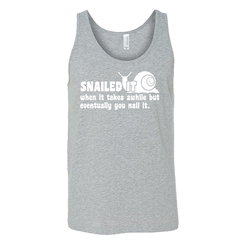 Snailed It Funny Motivational T-Shirt - Unisex Graphic Tee for Men & Women - Perfect for Casual Wear, Gifts, and Workout Motivation