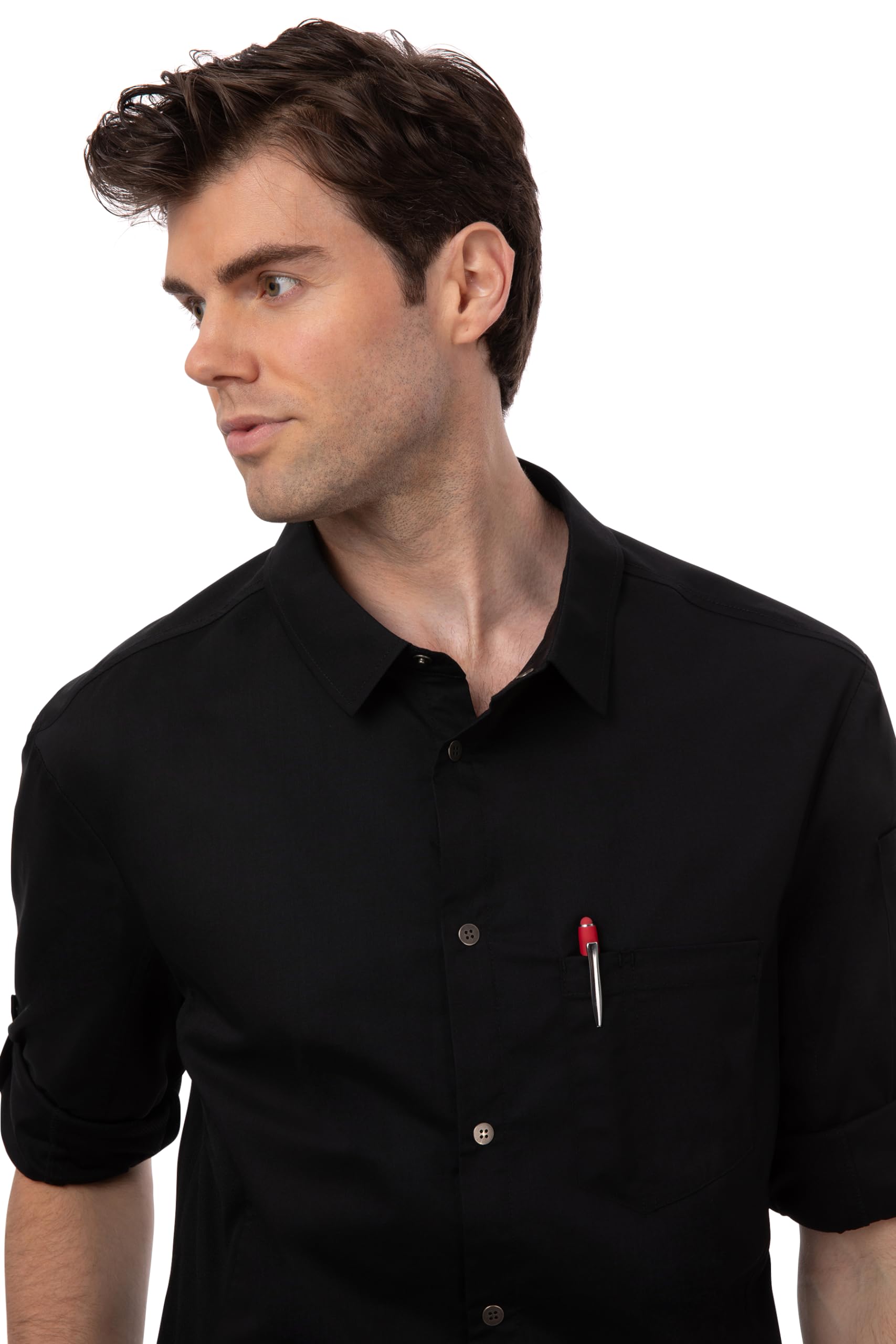 Chef Works Men's Seville Breathable Mesh Panel Work Shirt - Professional Kitchen Uniform for Chefs & Restaurant Staff