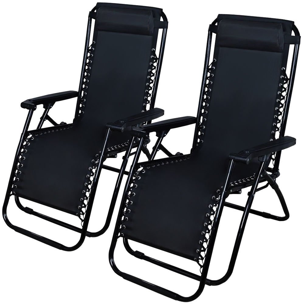 Premium Zero Gravity Lounge Chair Set of 2 - Adjustable Reclining Outdoor Patio Furniture for Pool, Beach, Yard & Backyard Relaxation - Folding Design with Cup Holder - Perfect for Sunbathing, Lounging & Outdoor Leisure