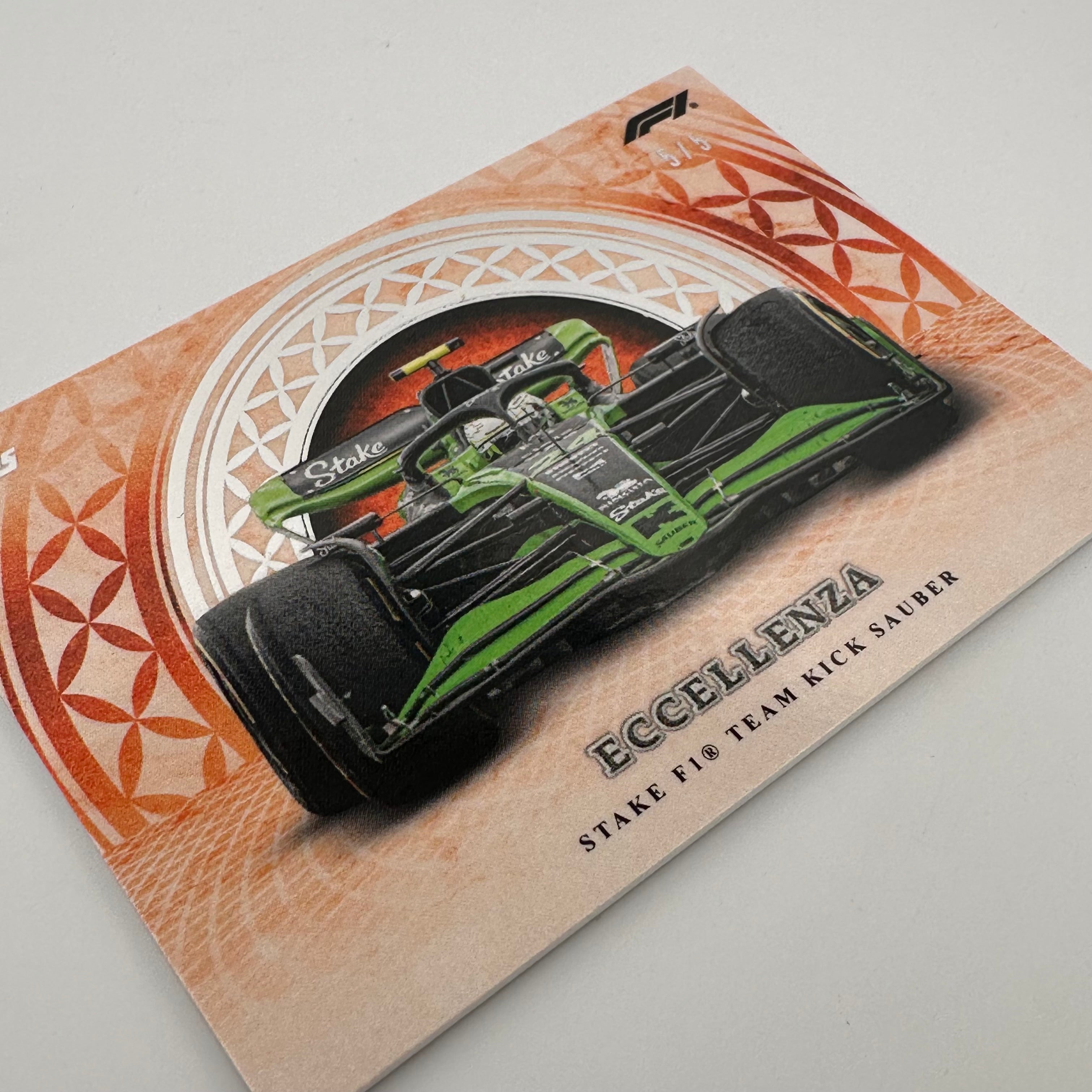 2024 Topps Eccellenza F1 Racing Car Model - 5/5 Stack F1 Team Orange Collectible | Perfect for F1 Fans, Display Shelves & Racing Memorabilia Collections