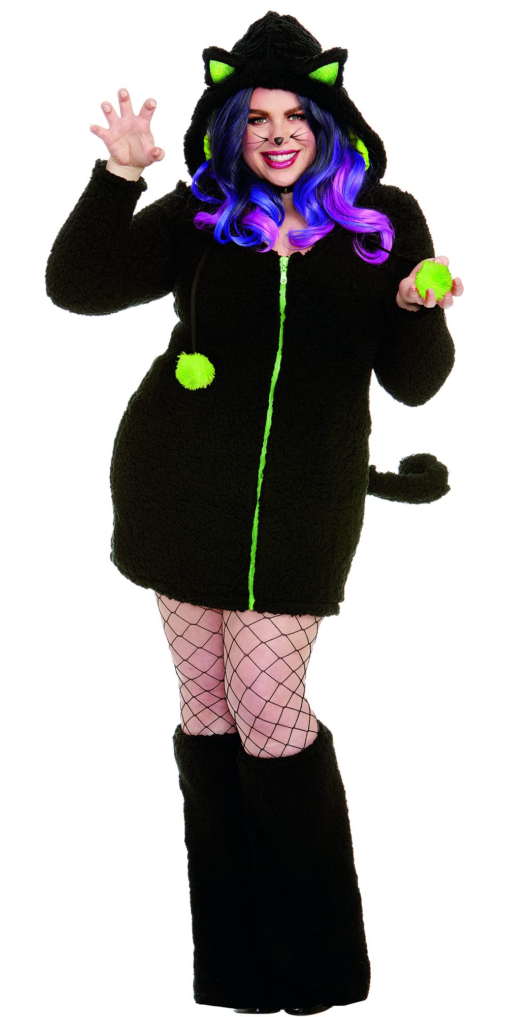 Sexy Plus Size Black Cat Women's Halloween Costume - Perfect for Cosplay, Parties & Halloween Events