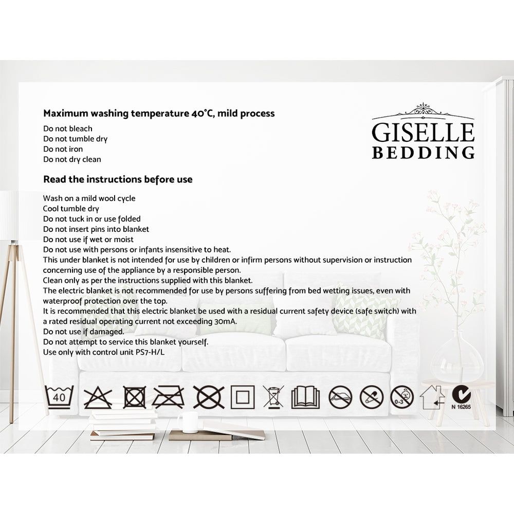 Giselle Electric Heated Throw Blanket - Ultra Soft Fleece Warming Blanket, Machine Washable, Charcoal Grey - Perfect for Winter Nights, Cozy Sofa & Bed Use