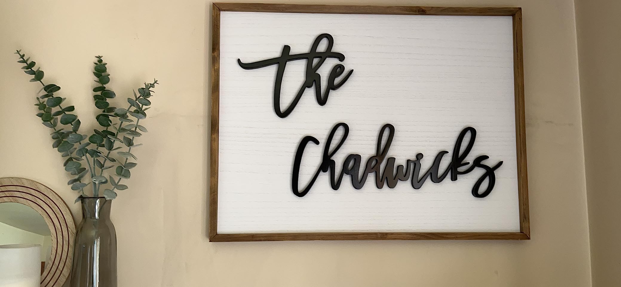 Custom Wooden Family Name Sign - Personalized Nursery & Home Decor - Choose Size & Fonts - Perfect for Baby Rooms, Weddings & Housewarming Gifts