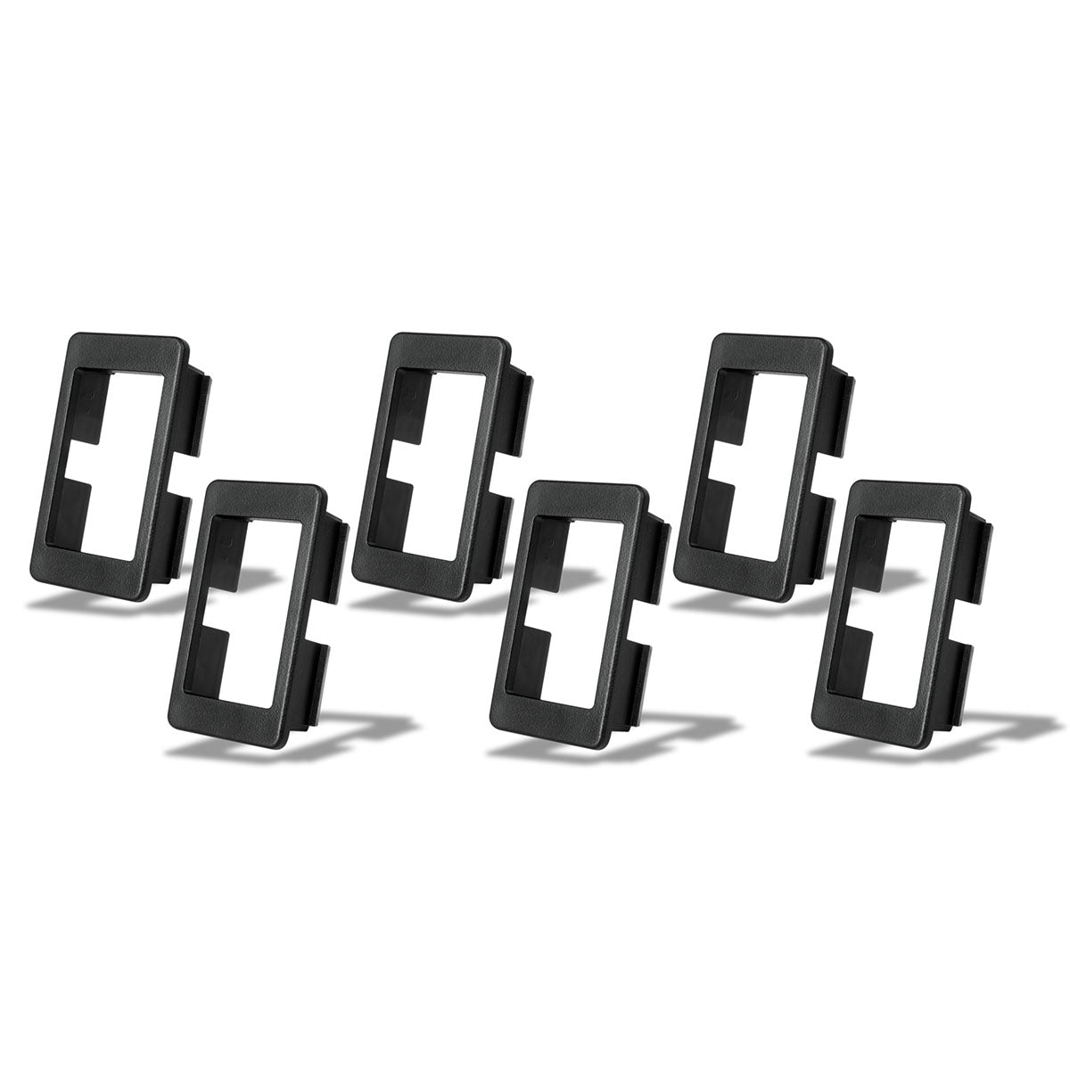 6 Pack Carling Style Rocker Switch Adapter - Heavy Duty On/Off Toggle Switches for Marine, RV, Automotive & Industrial Applications