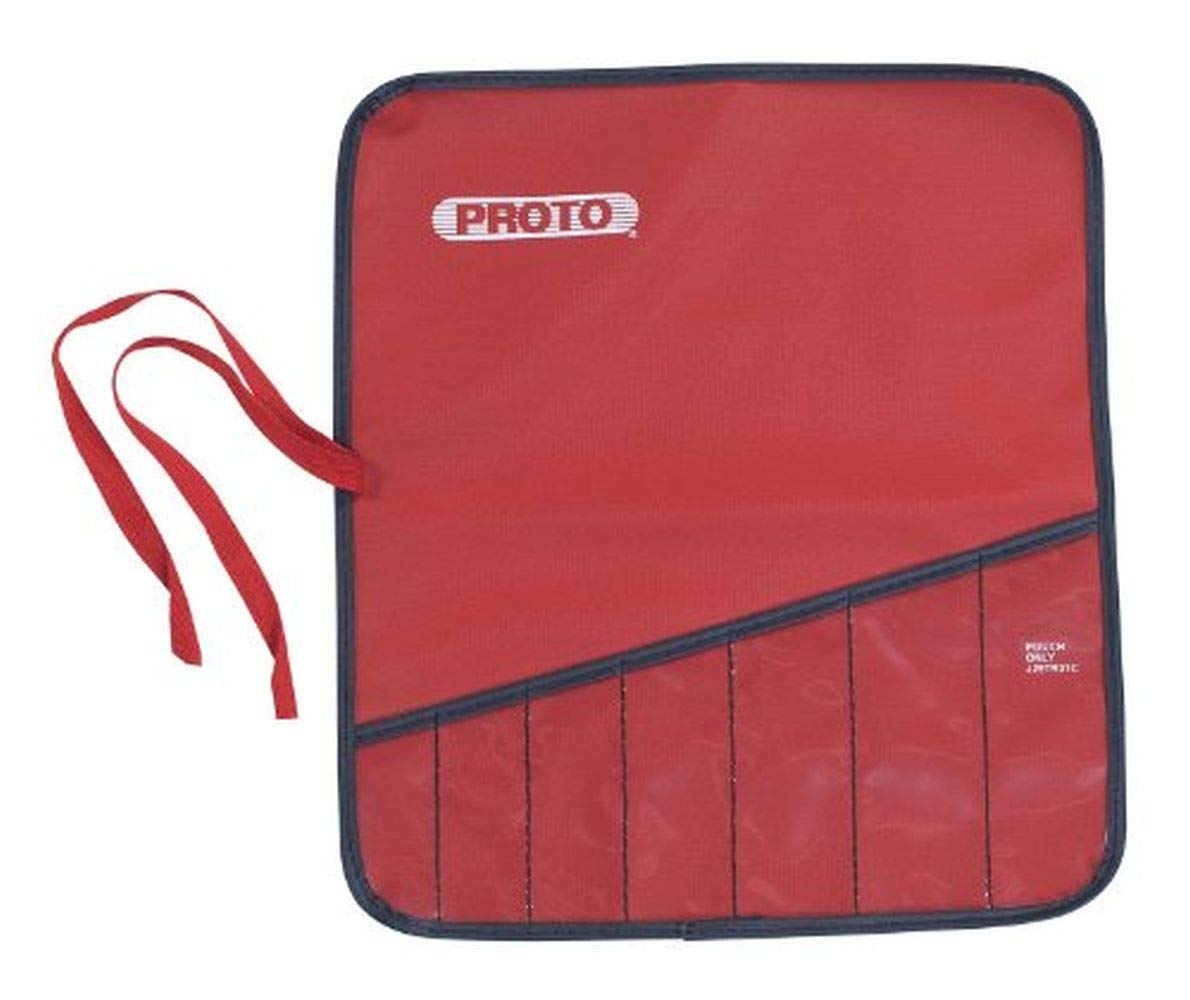 Heavy Duty 10-Pocket Red Canvas Tool Roll Organizer - Durable Storage for Wrenches, Screwdrivers & DIY Tools - Perfect for Mechanics, Carpenters & Home Workshop Organization
