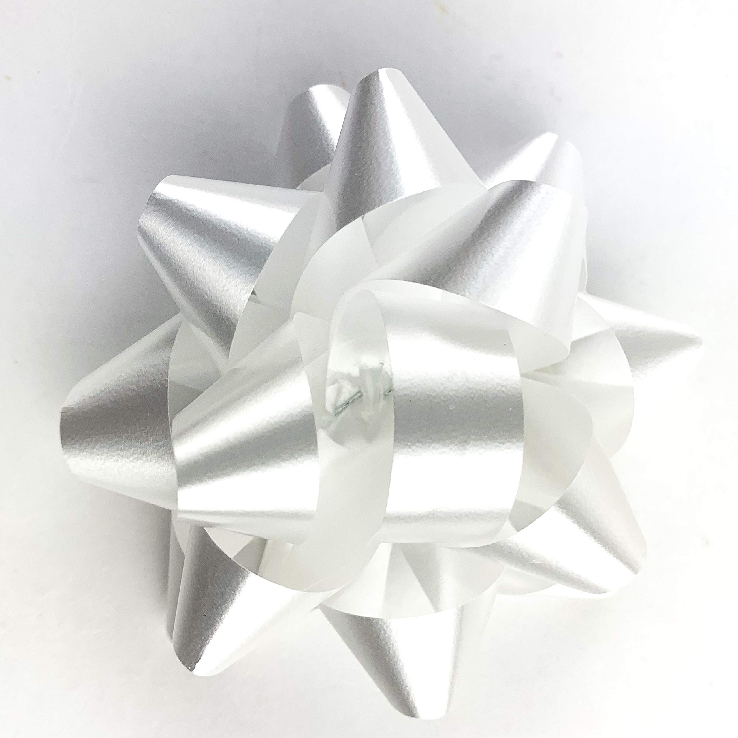 White Confetti Gift Bows - 20 Pack of 2-3/4