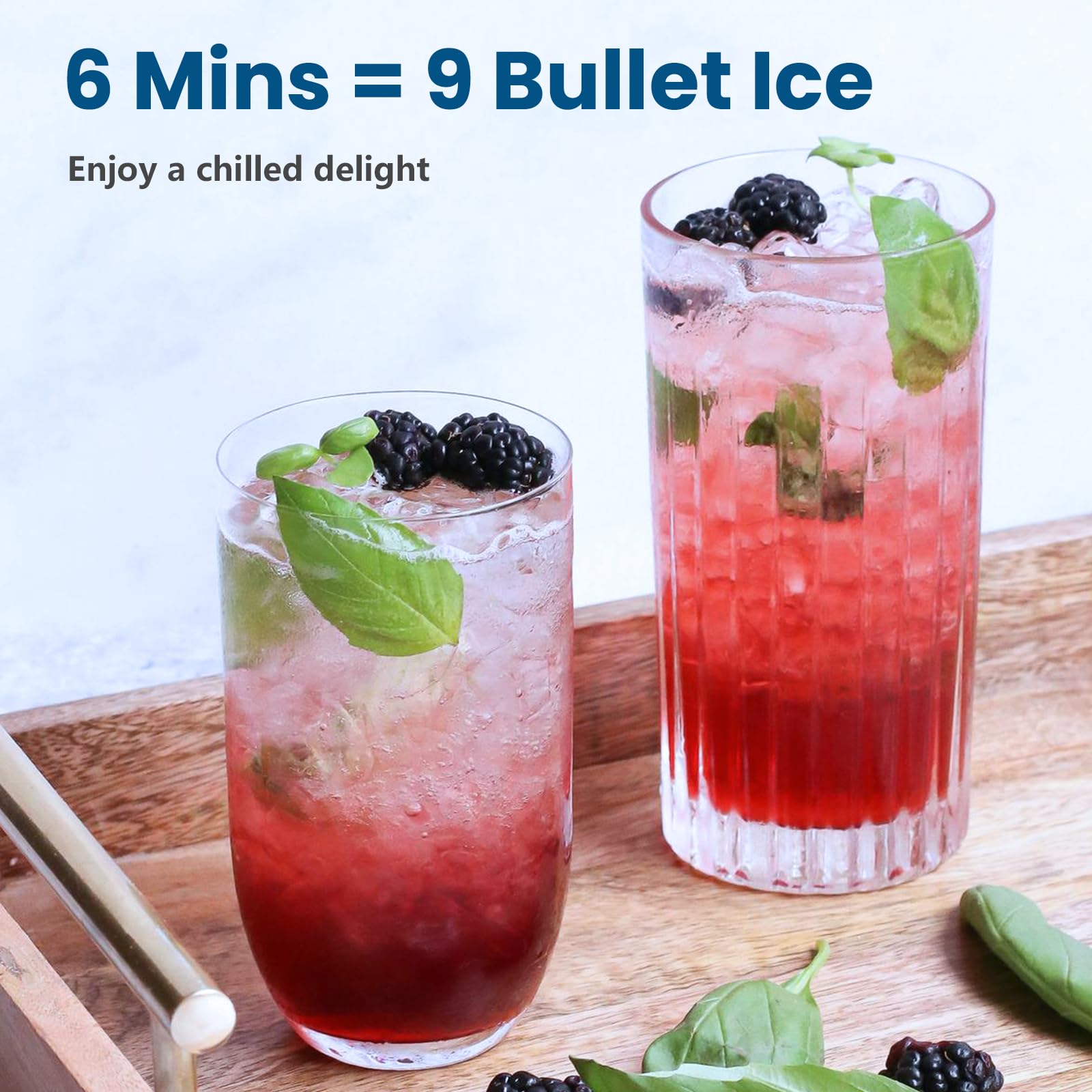 Portable Countertop Ice Maker Machine - 26Lbs/24H Self-Cleaning with Ice Basket & Scoop - Compact Ice Maker for Home, Kitchen, Office, Bar & Parties (Black) | Perfect for Cocktails, Iced Coffee & Entertaining Guests