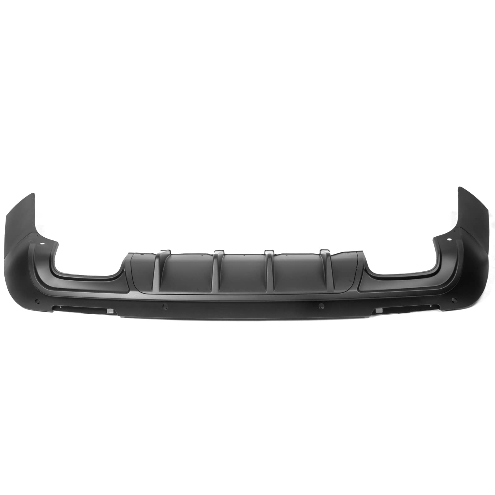 IKON MOTORSPORTS V3 Style Rear Diffuser for 2015-2023 Dodge Challenger - Matte Black PP Bumper Lip Spoiler with Shark Fins | Aggressive Styling & Enhanced Aerodynamics for Street Racing & Car Shows