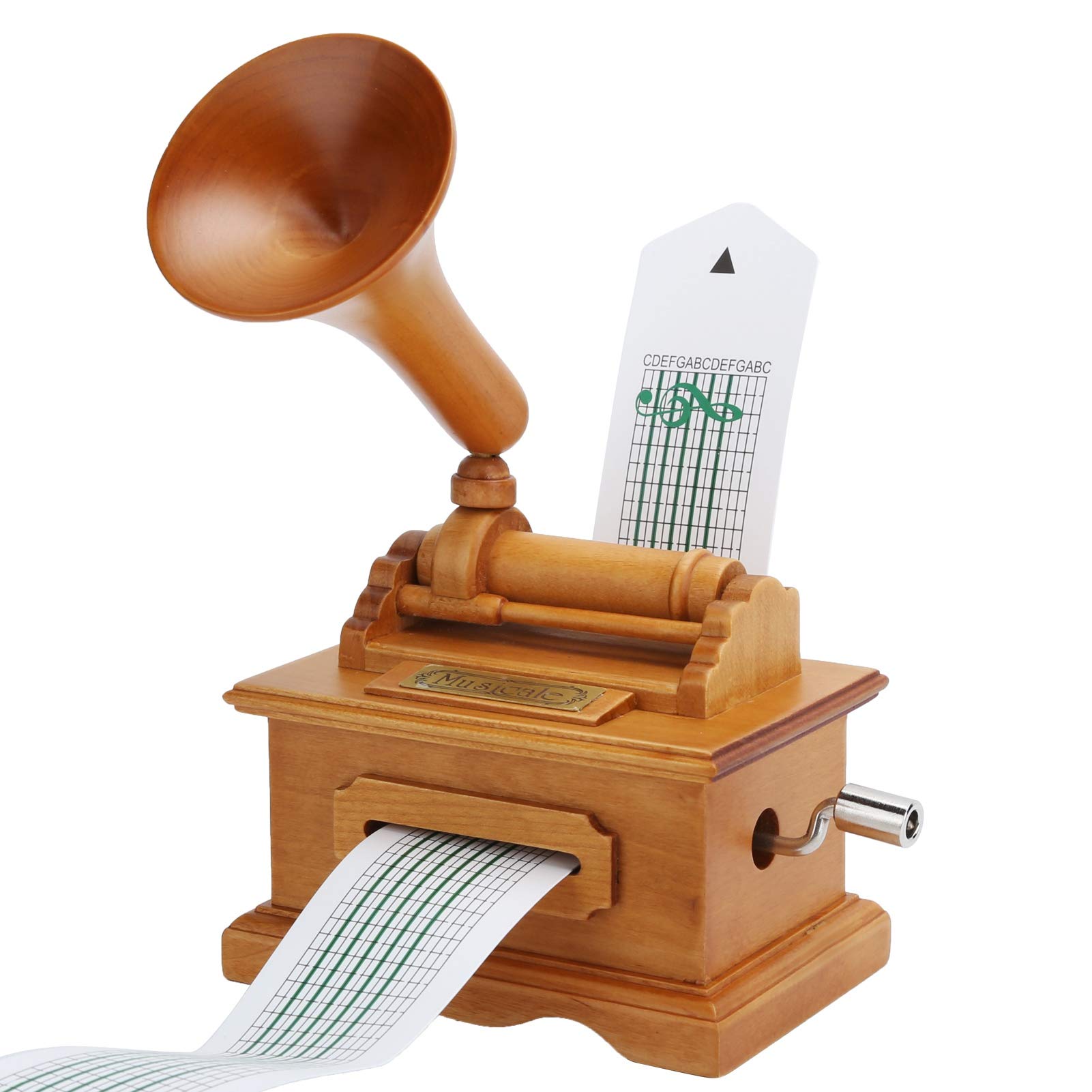 Vintage Yosoo Gramophone Music Box - Hand Crank Operated DIY Musical Gift for Birthday, Valentine's Day & Christmas | Perfect for Home Decor, Romantic Gifts & Vintage Music Lovers