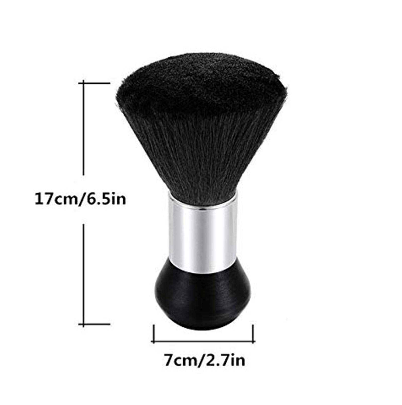 Professional Neck Duster Brush for Hair Cutting - Black Hairdressing Tool for Barbers & Stylists - Perfect for Salon, Home Haircuts & Grooming Kits