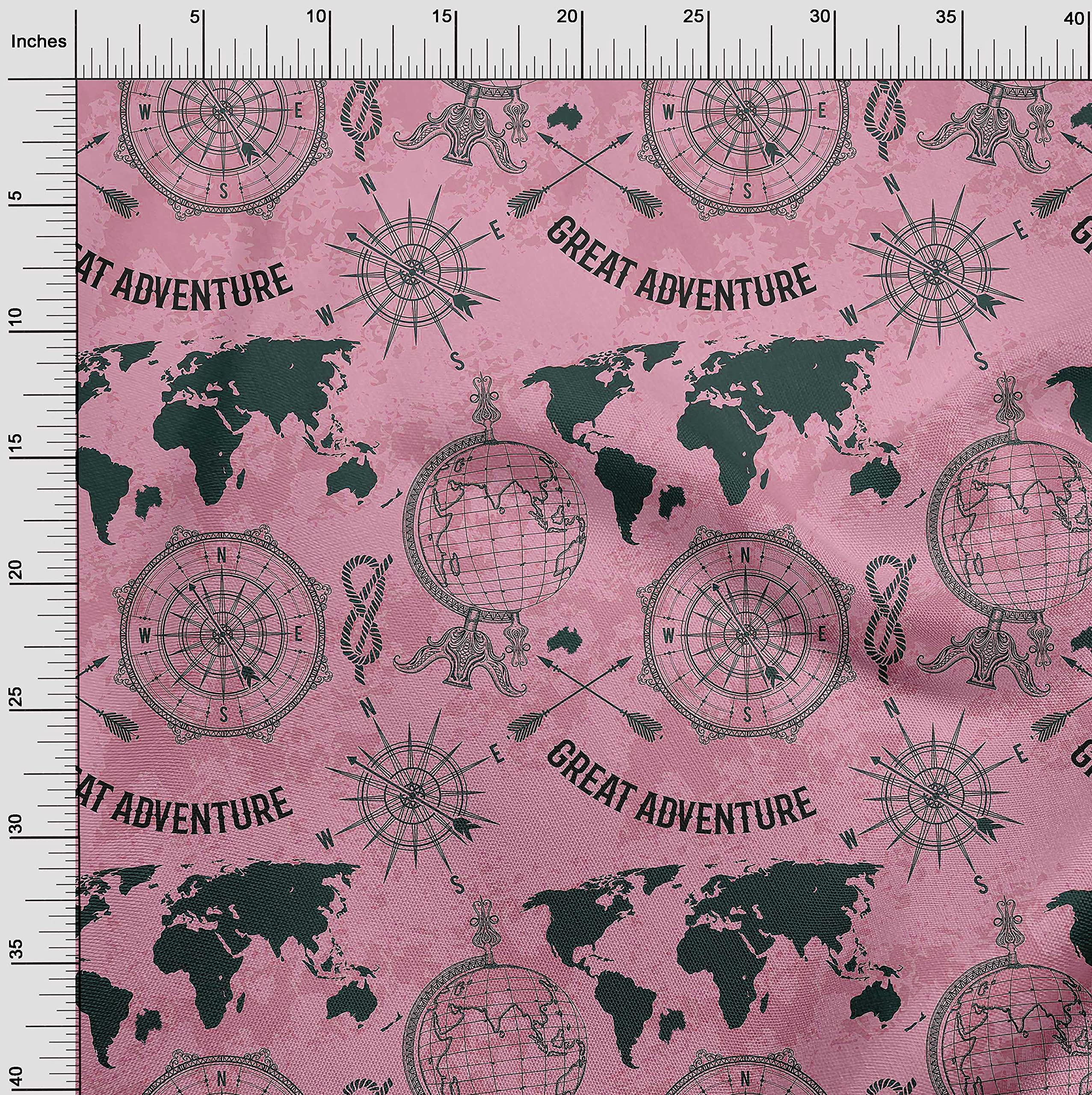oneOone Cotton Flex Light Pink Fabric - 40 Inch Wide Tea Kettle Dress Material & Print Fabric by The Yard | Perfect for DIY Dresses, Skirts, and Home Decor Projects