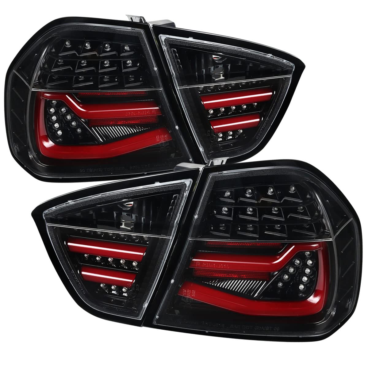 BMW E90 3 Series Sedan LED Tail Lights (2005-2008) - Pearl Black Brake Lamps for Enhanced Visibility & Style | Perfect for Night Driving & Car Customization