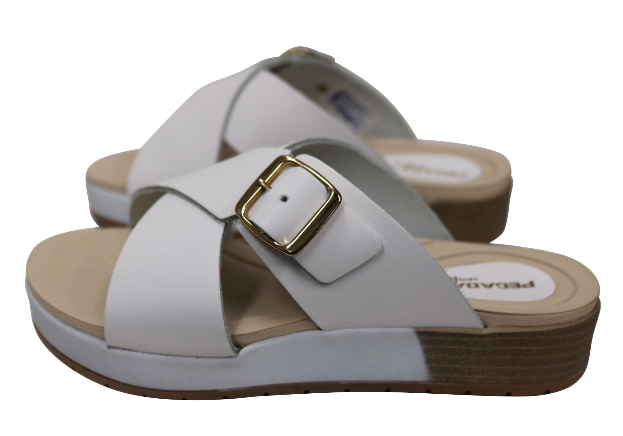 Gianna Women's Comfort Leather Slide Sandals - Handmade in Brazil - Perfect for Beach, Pool, and Casual Summer Wear
