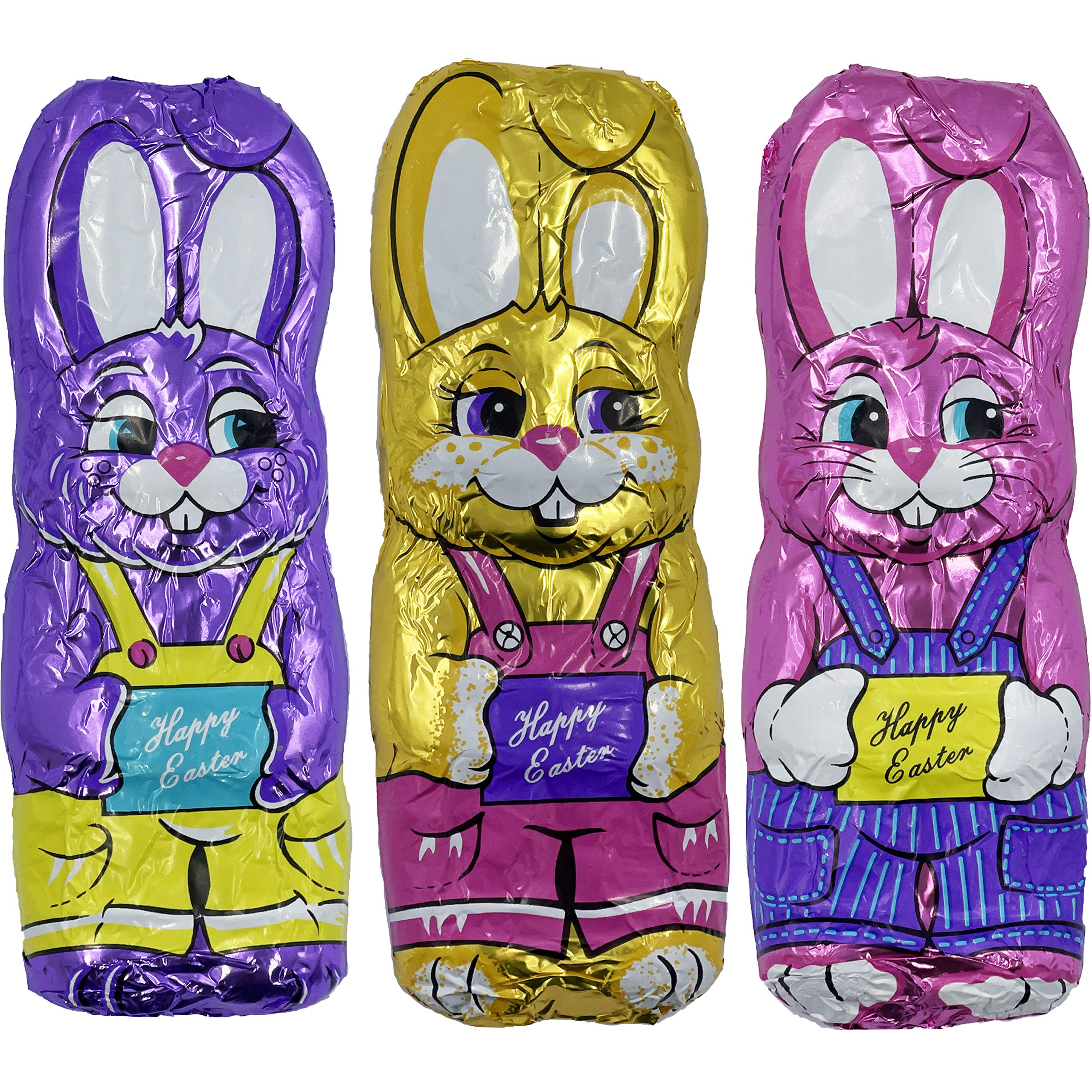Fruidles Jumbo Easter Bunny Rabbit Milk Chocolate - 4.25oz Individually Wrapped Kosher Certified Dairy Treat - Perfect for Easter Baskets, Party Favors & Holiday Gifting