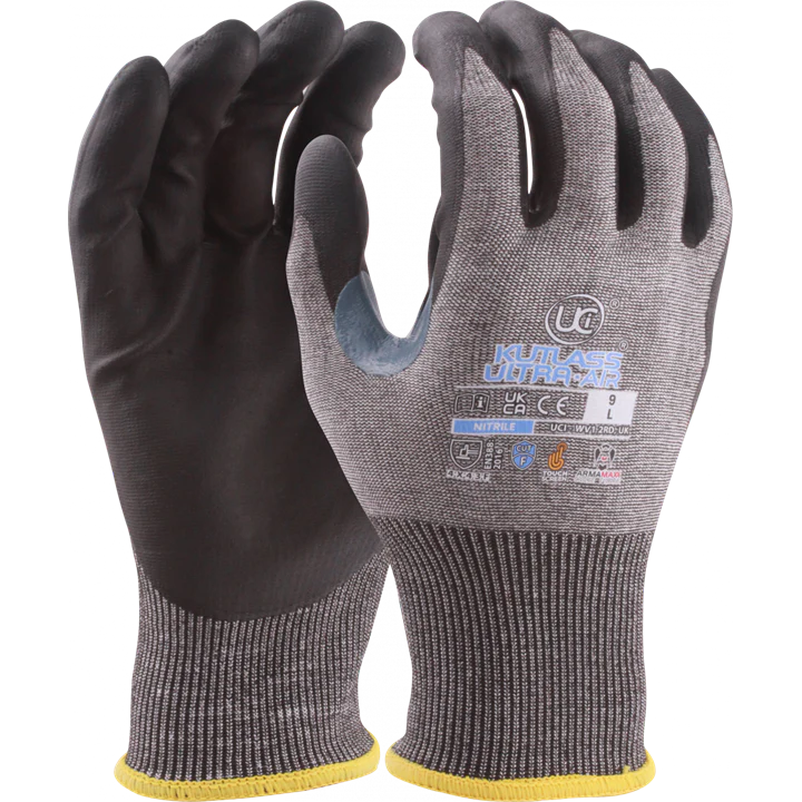 Kutlass Ultra Air Ultra Lightweight ISO Cut F Armormaxx Safety Gloves - Premium Cut-Resistant Work Gloves for Construction, Woodworking & DIY Projects