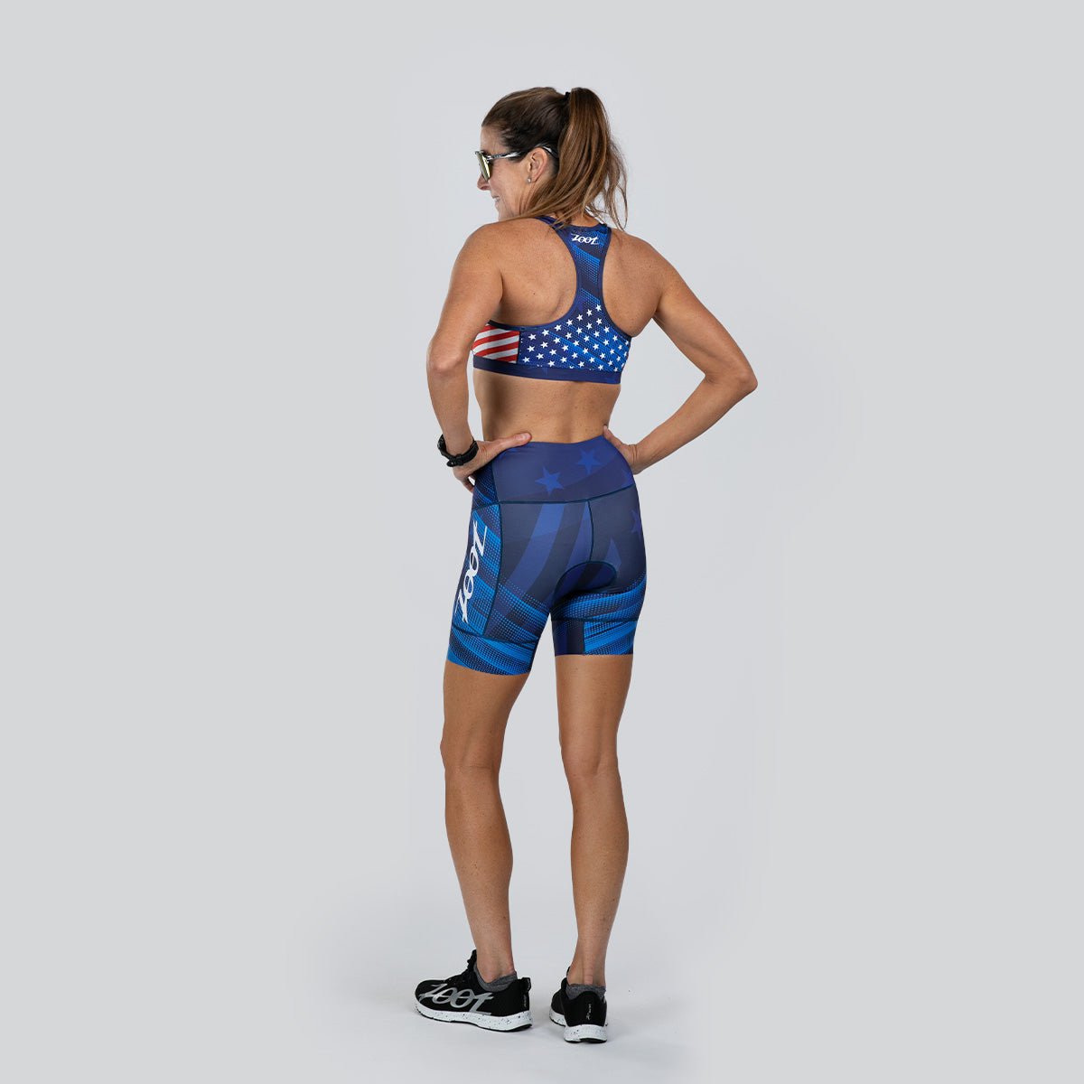 Women's Limited Edition Tri Bra - Red, White & Blue | Comfortable & Supportive Sports Bra for Running, Yoga & Gym Workouts