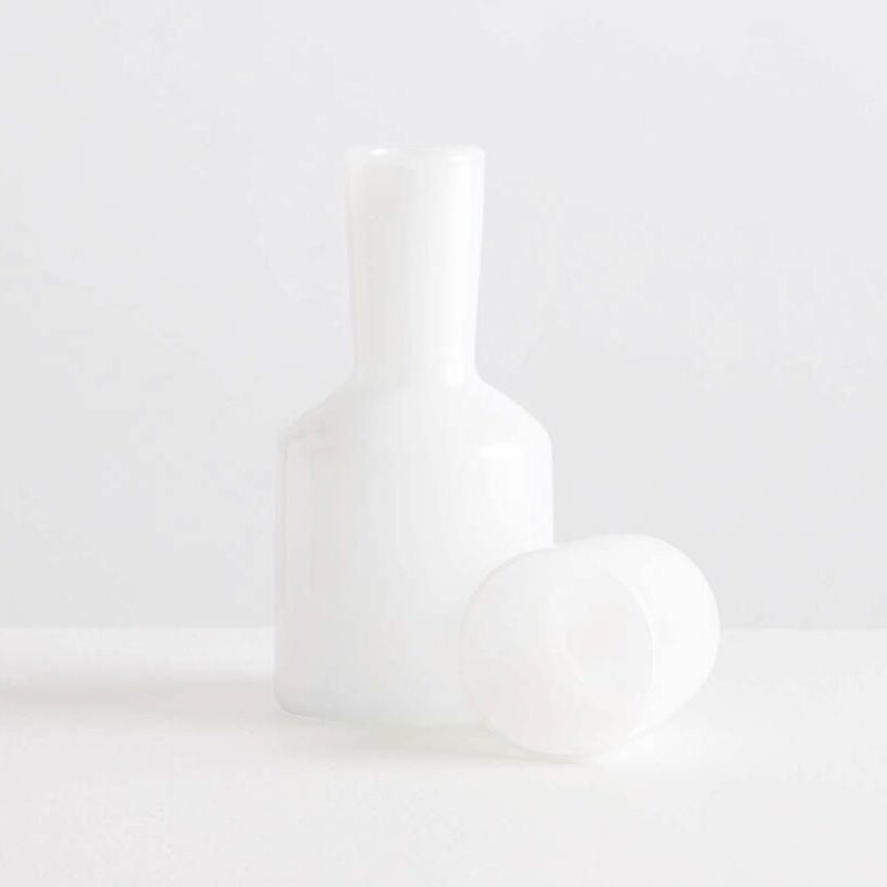 MAISON BALZAC J'ai Soif Carafe Set - Elegant Opaque White Glass Water Pitcher & Drinking Glasses for Home, Dining, and Entertaining | Perfect for Wine, Juice, and Water Serving