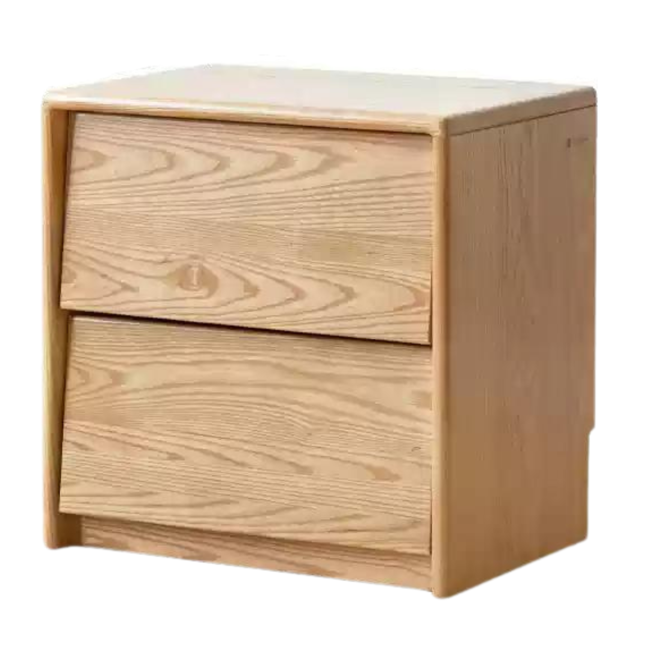 Solid Oak and Ash Wood Nightstand - Sturdy Bedside Table for Bedroom, Living Room, or Guest Room - Perfect for Storage and Decor