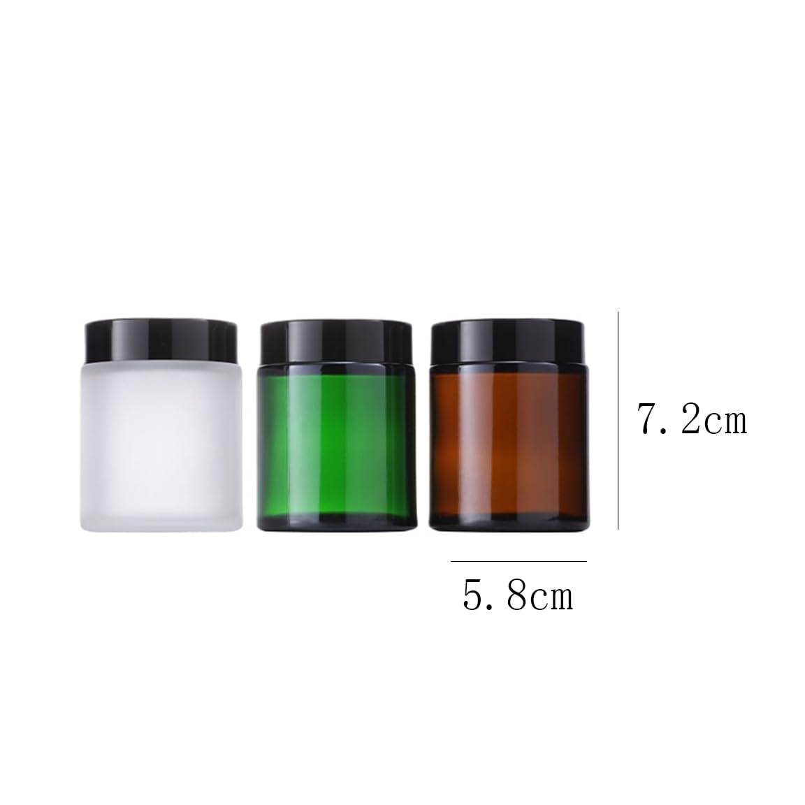 3.4 oz Amber Glass Jars with Airtight Lids & Inner Liners - 2 Pack 100g Small Cosmetic Containers for Creams, Lotions, Ointments & Makeup | Reusable Travel Toiletries Storage | Perfect for DIY Skincare, Essential Oils & Herbal Remedies