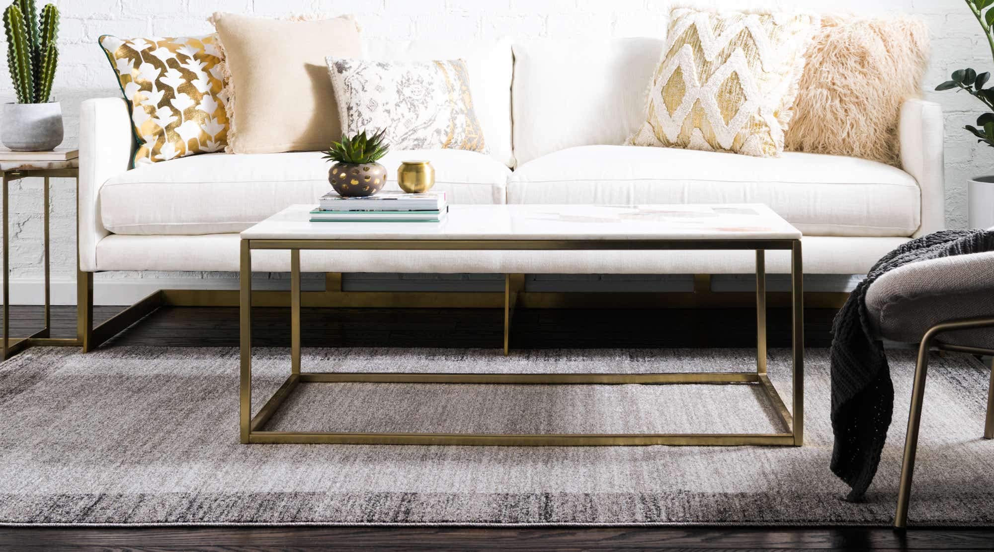 Unique Loom Del Mar Collection Area Rug - Abigail (9' x 12' Rectangle, Light Gray/Black) | Soft Modern Boho Rug for Living Room, Bedroom & Office | Machine Washable Non-Slip Rug