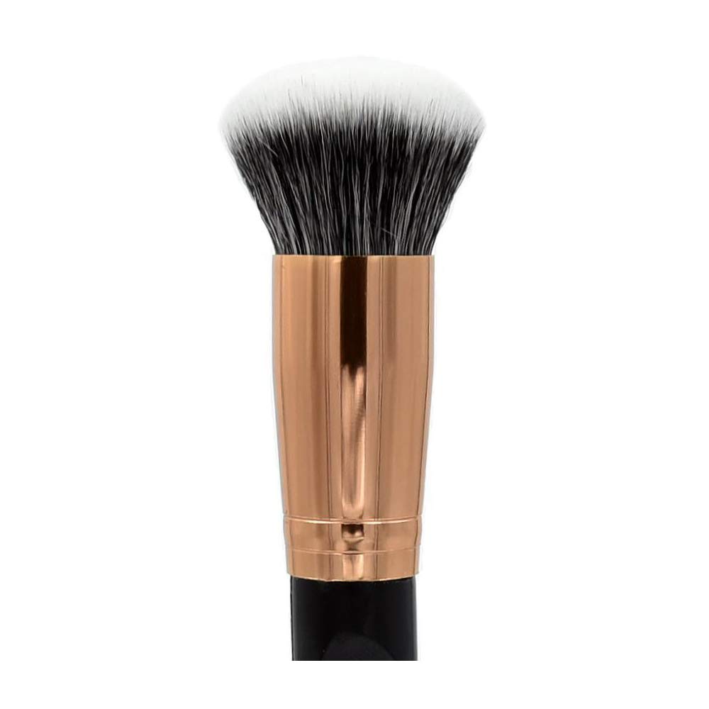 Crown Pro Deluxe Round Buffer Brush - Professional Makeup Brush for Blending & Buffing - Perfect for Foundation, Powder & Cream Application - Salon Quality Vegan Makeup Tools for Flawless Finish