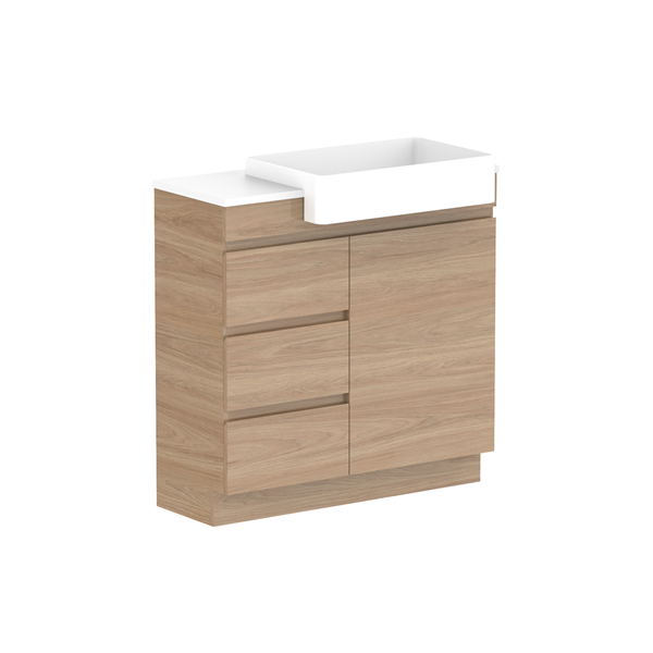 ADP Glacier Pro Semi Recessed Vanity Set with Solid Surface Top - 24