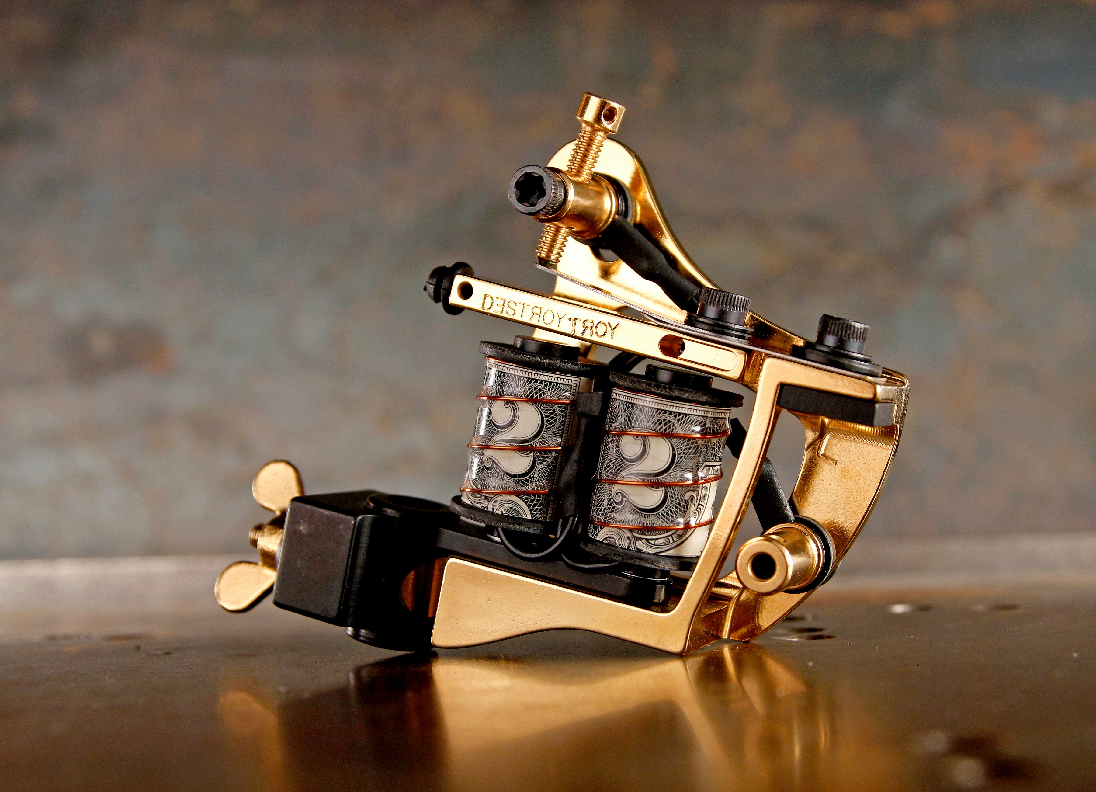 Mike Pike x Destroy Troy Teacup Liner - $2 Gold & Black - Perfect for Tea Parties, Gifts & Collectibles