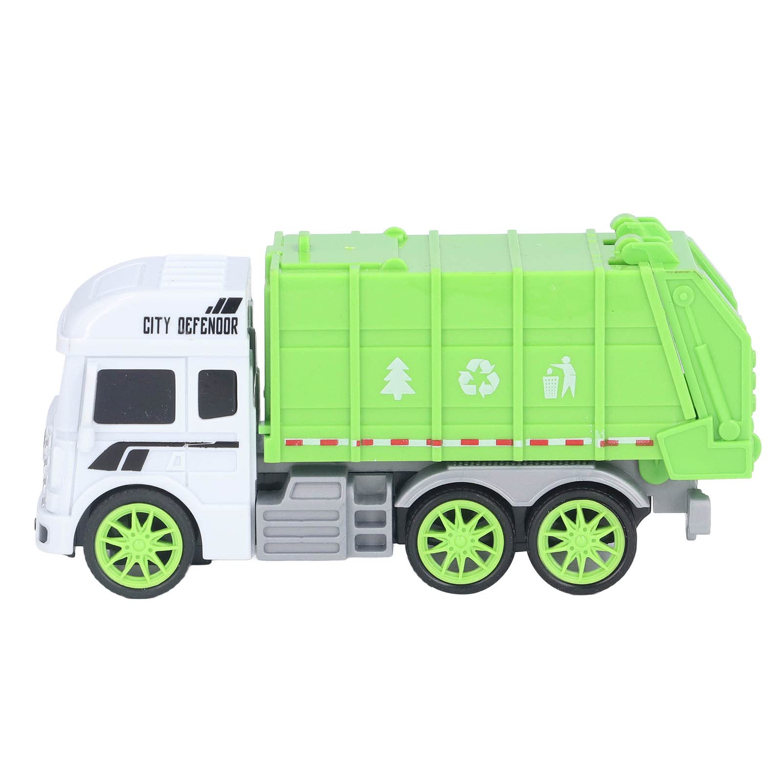 Durable Plastic Garbage Truck Toy - Friction Powered Realistic Sanitation Vehicle Model with Inertial Motion for Kids | Perfect for Playtime, Collecting & Educational Scenes