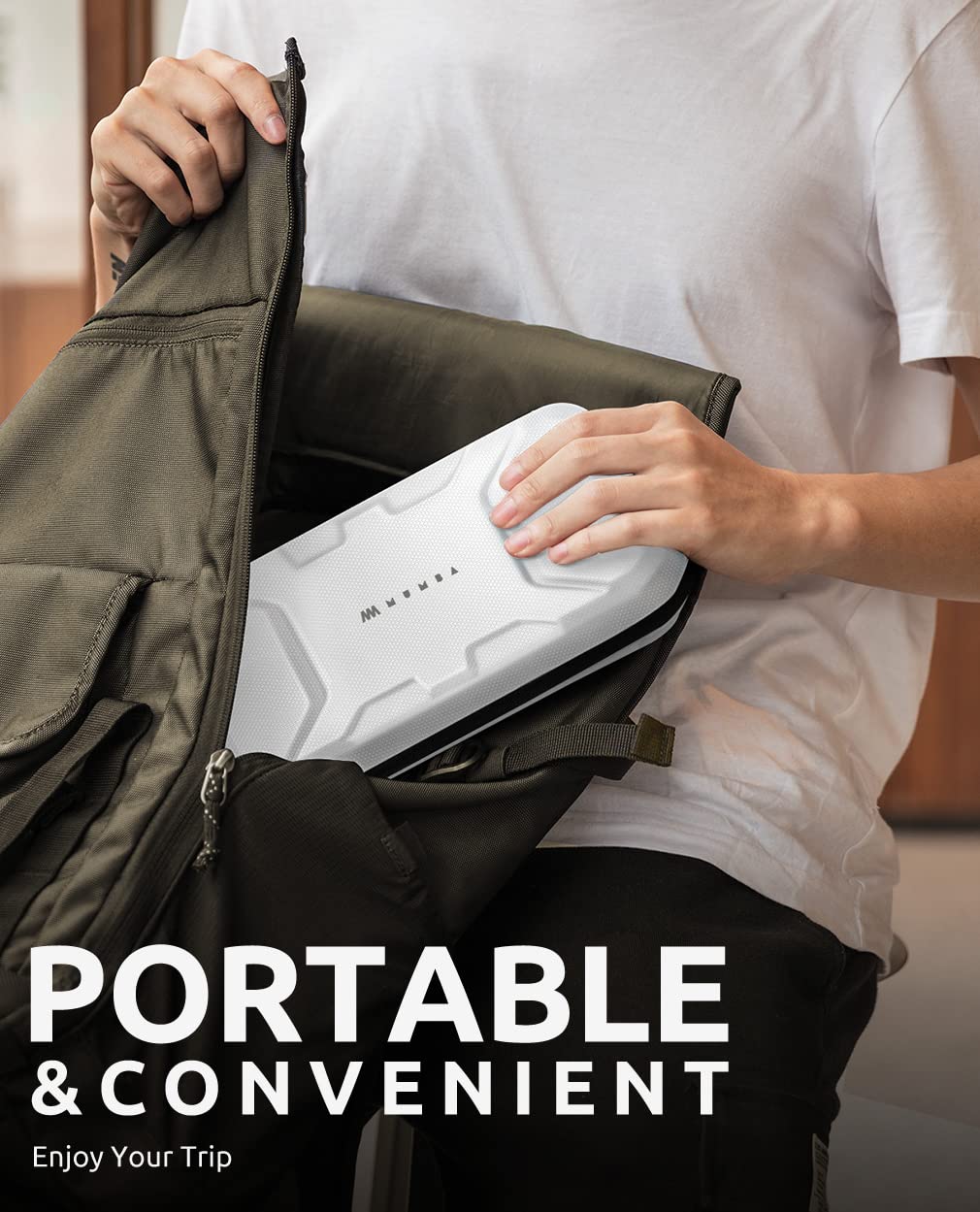 Nintendo Switch Carrying Case for OLED Model - Mumba Plus Version Protective Travel Pouch with Large Storage Capacity (White) | Perfect for Gaming On-The-Go, Travel Protection & Switch Accessories Organization