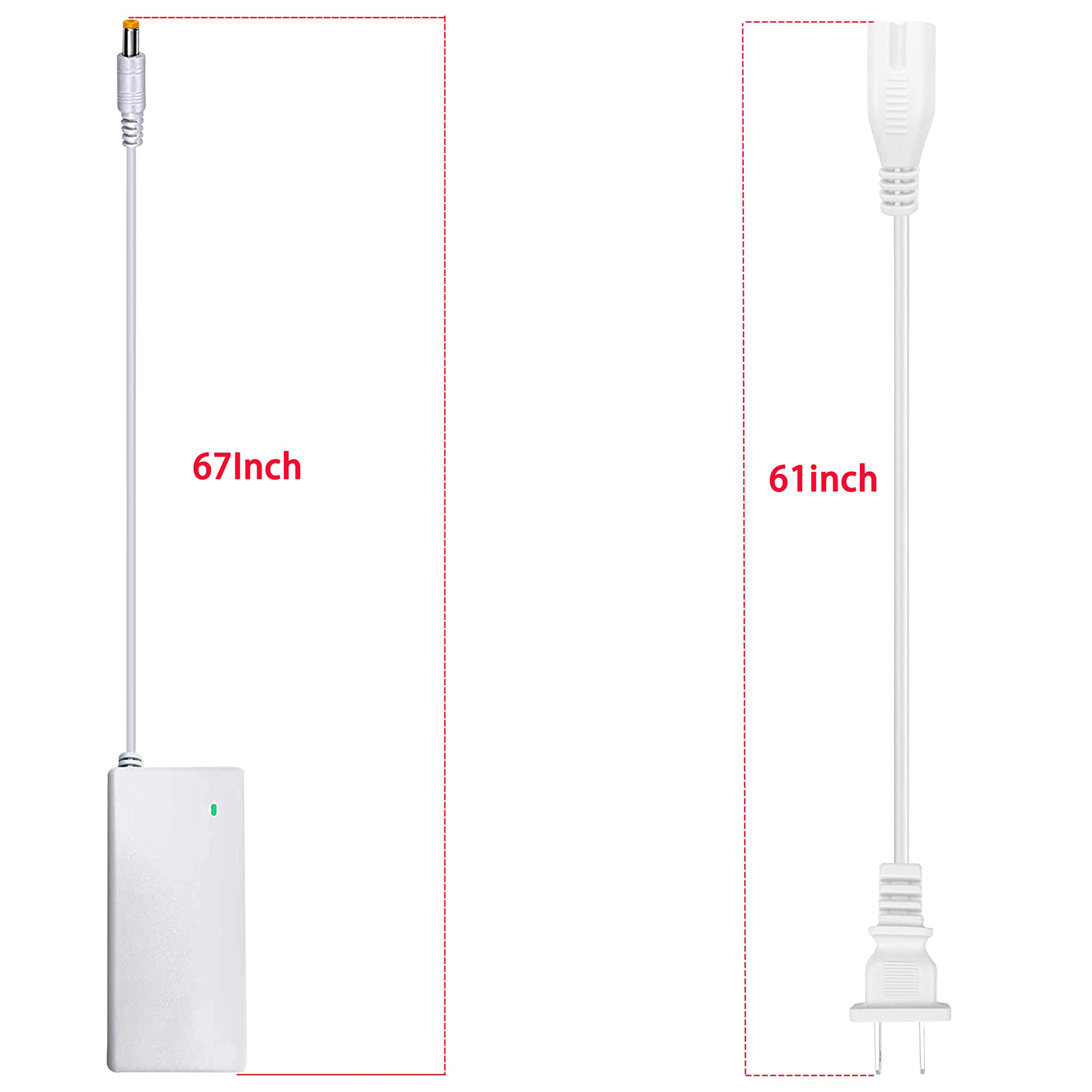 Replacement Power Cord for Cricut Maker 3 Cutting Machine - DC24V 2.75A Compatible with Cricut Maker 3 Power Adapter & Charger (White) - Perfect for DIY Crafting, Vinyl Cutting & Home Projects