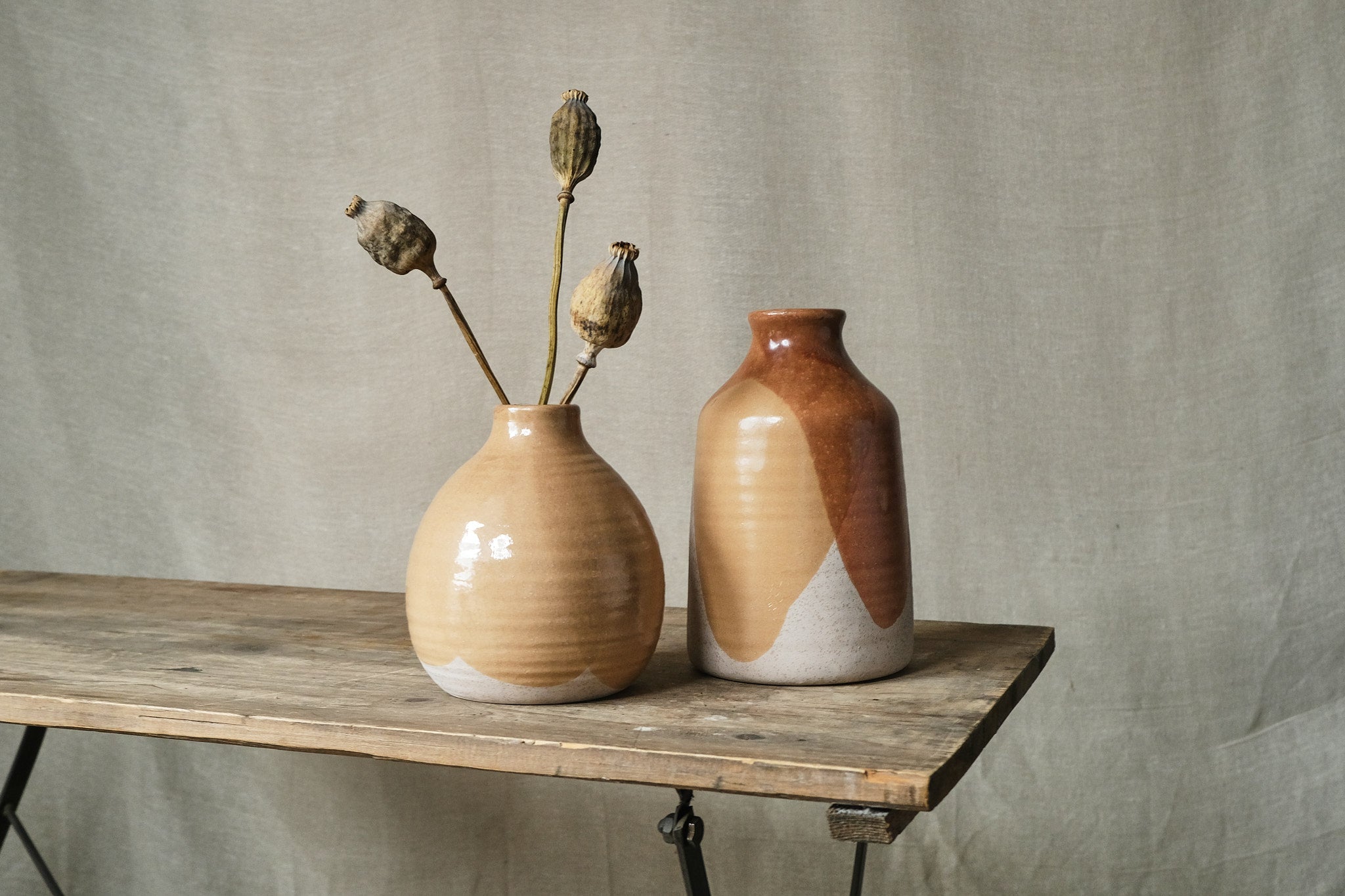 Handmade Terracotta Ceramic Vase - Earthy Home Decor for Living Room, Bedroom & Office | Perfect for Flowers, Plants & Modern Interior Design