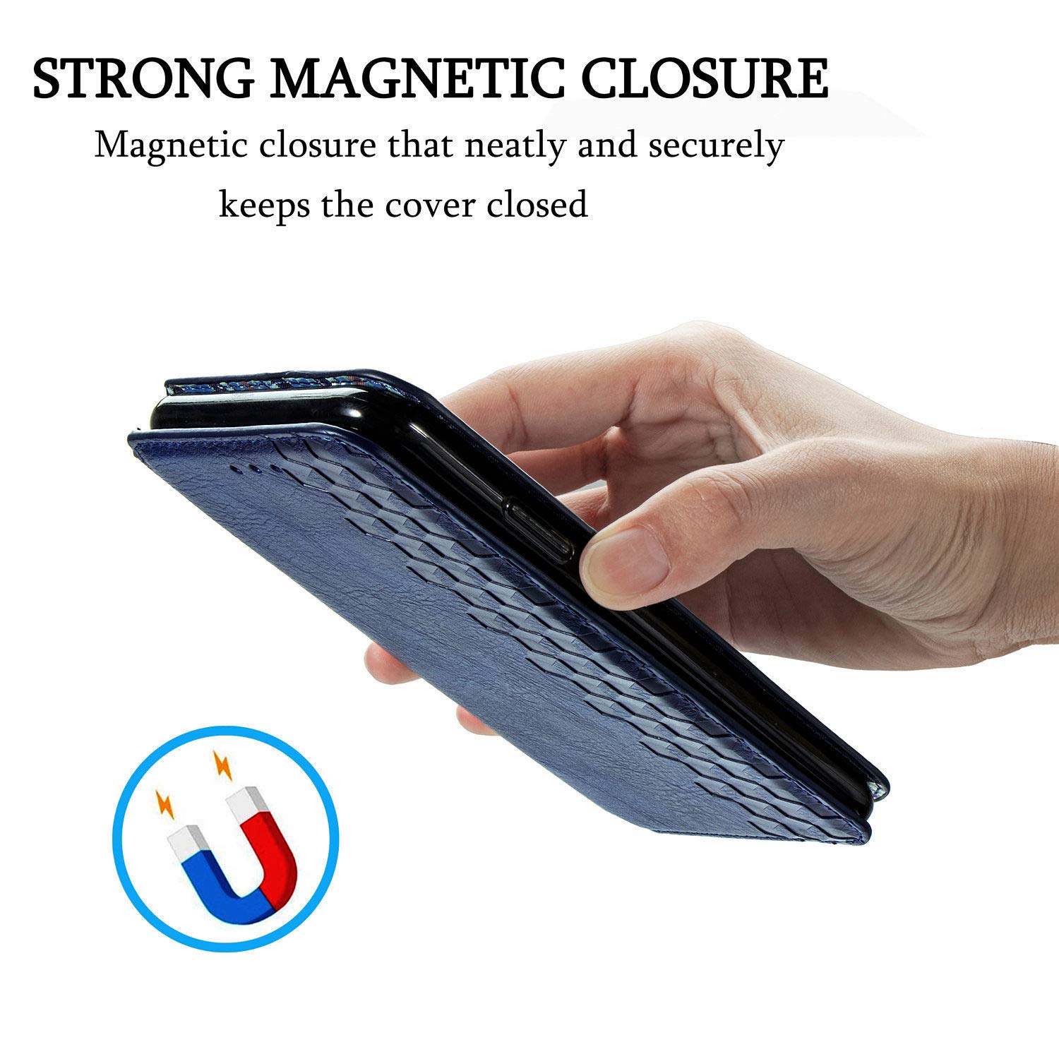 Shockproof Magnetic Leather Wallet Case for iPhone 13 Pro Max (6.7 Inch) - Business Flip Cover with Credit Card Holder & Kickstand | Perfect for Work, Travel and Daily Use (2021 5G Model)
