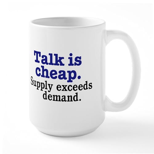 White - Talk Is Cheap Mugs