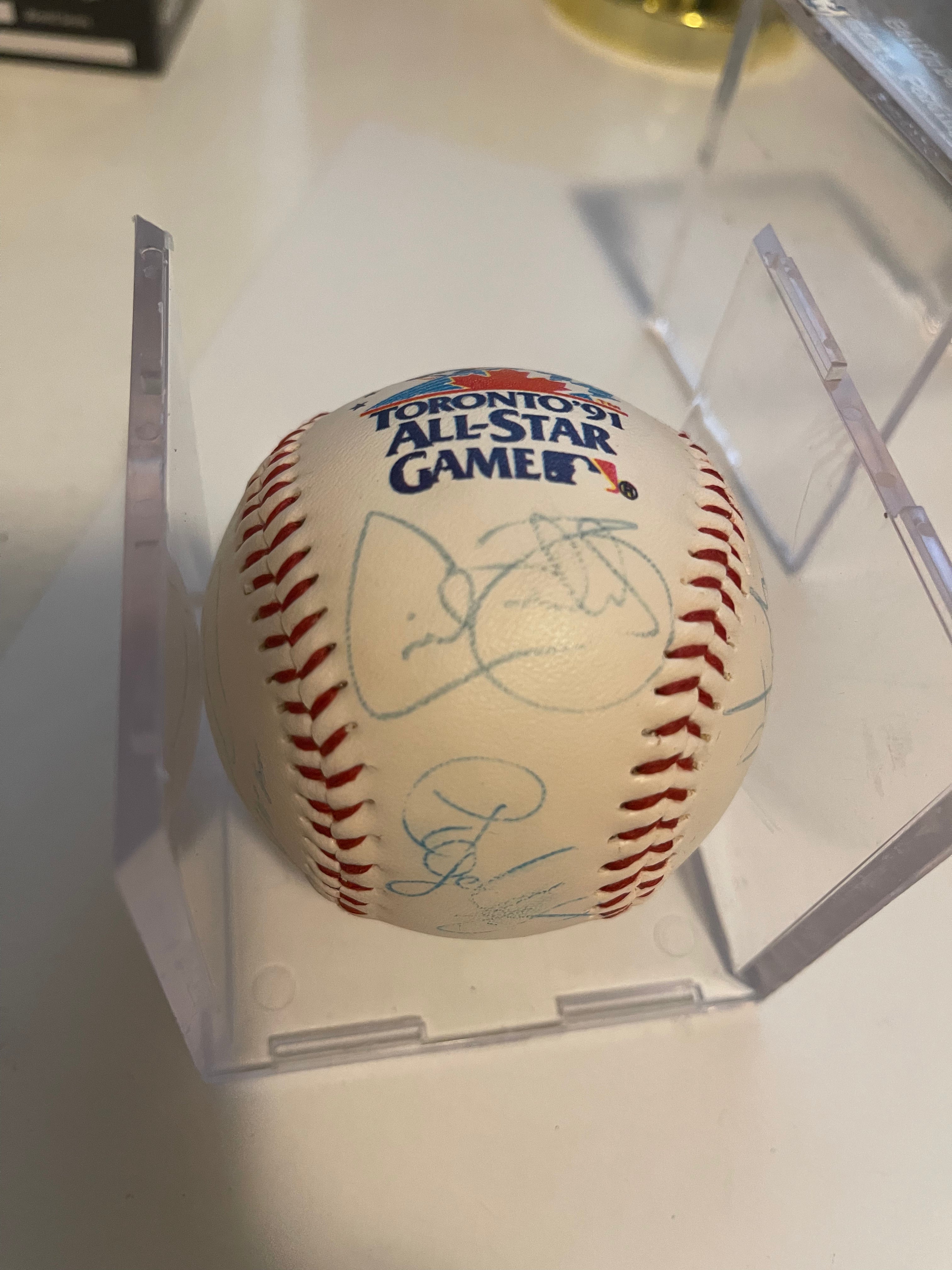 1991 All Star Baseball Game Signed Baseball - Rare Collectible with COA | Perfect for Sports Memorabilia Displays & Gift for Baseball Fans