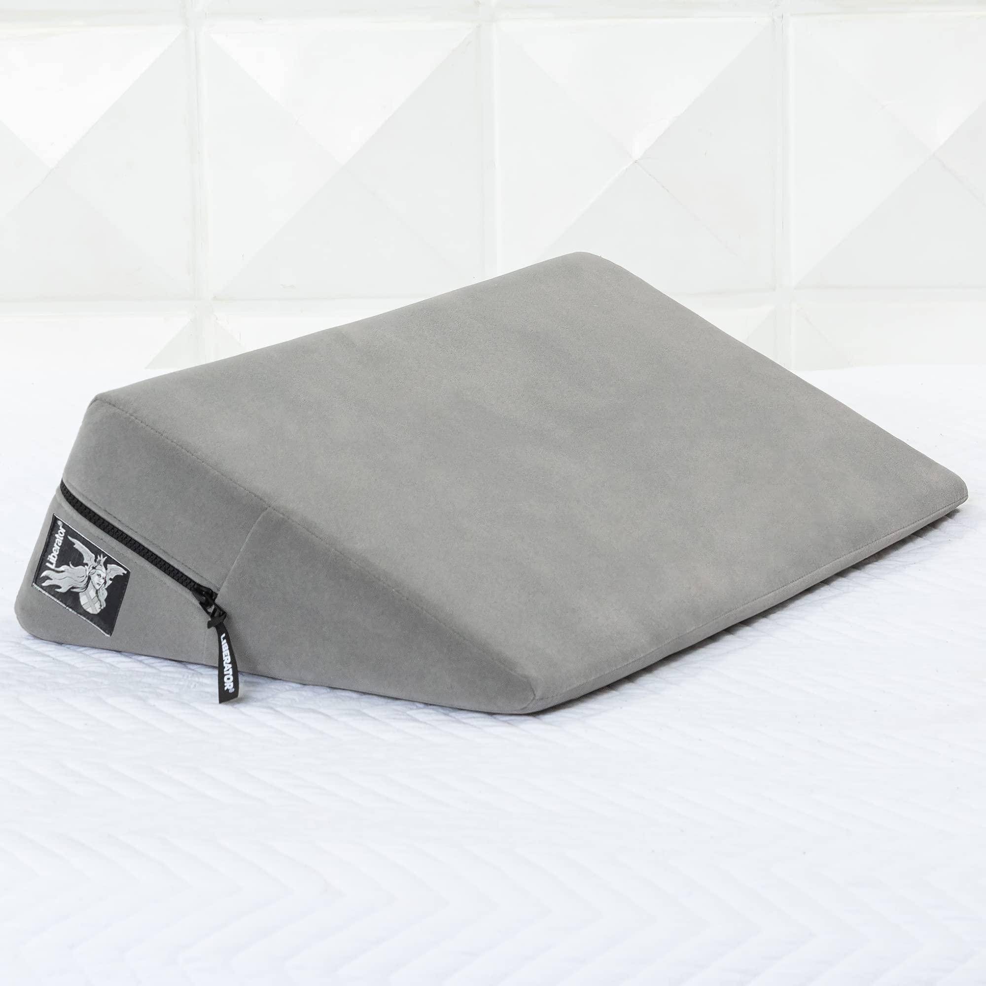 Liberator Wedge Sex Positioning Pillow - Supportive Foam Cushion for Couples & Intimacy - Perfect for Bedroom Use, Massage, and Comfort - Grey