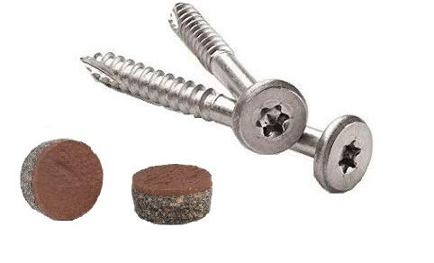 Trex Enhance Saddle Fascia Plugs & Stainless Steel Screws Kit - 100 Pcs 9x1-7/8