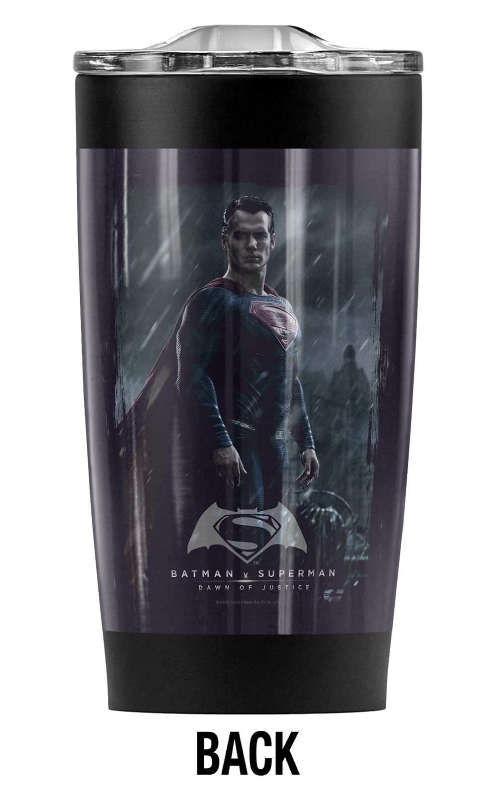 Batman vs Superman Stainless Steel Tumbler 20oz - Vacuum Insulated Travel Mug with Leakproof Lid - Double Wall Coffee Cup for Hot & Cold Drinks - Perfect for Office, Gym, Camping & Car Commute