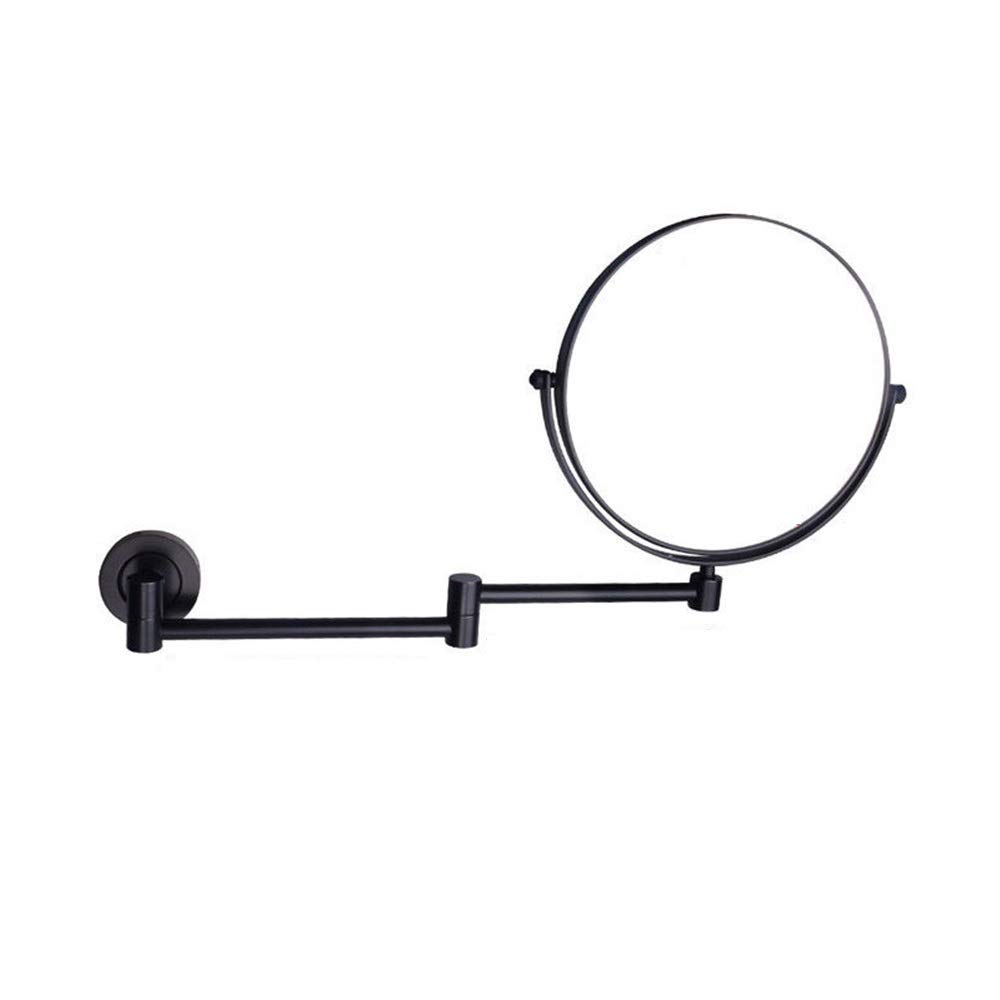 8 Inch Wall Mounted Makeup Mirror with Magnifying & Extendable Arm - Adjustable Shaving Cosmetic Mirror for Bathroom Vanity (Gold, 3X Magnification) - Perfect for Makeup Application, Shaving & Skincare Routine