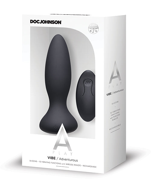 Remote Control Anal Plug - Black Adventurous Play for Couples & Solo Use - Perfect for BDSM, Roleplay & Spicing Up Your Sex Life