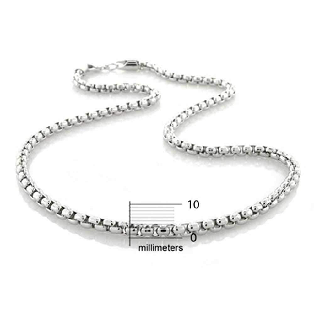 Men's Heavy Solid .925 Sterling Silver Box Chain Necklace - Square Venetian Link, Made in Italy (16, 18, 20, 24, 30 Inch) - Perfect for Everyday Wear, Gifts & Special Occasions